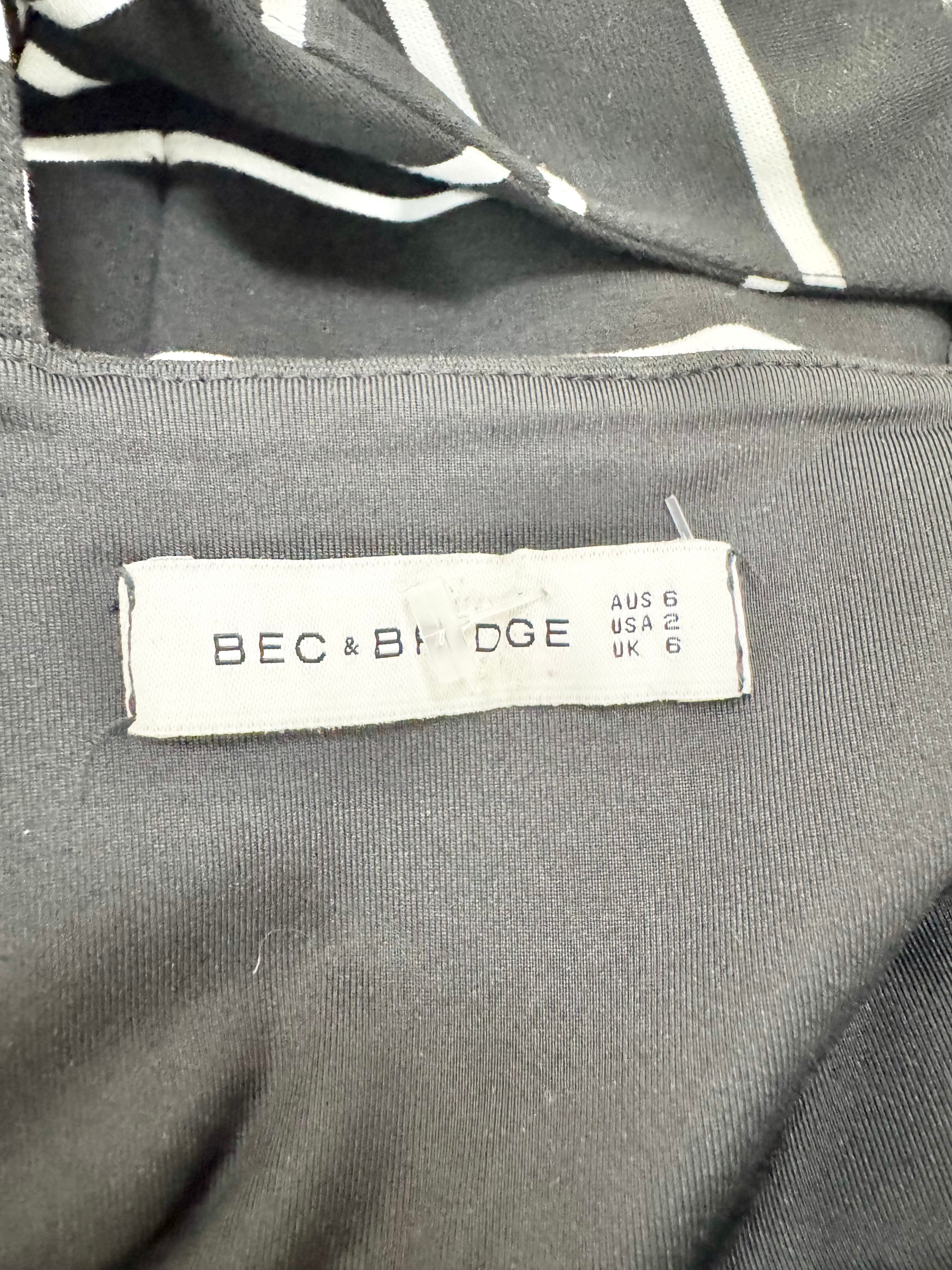 Label on a garment with 'Bec & Bridge' branding