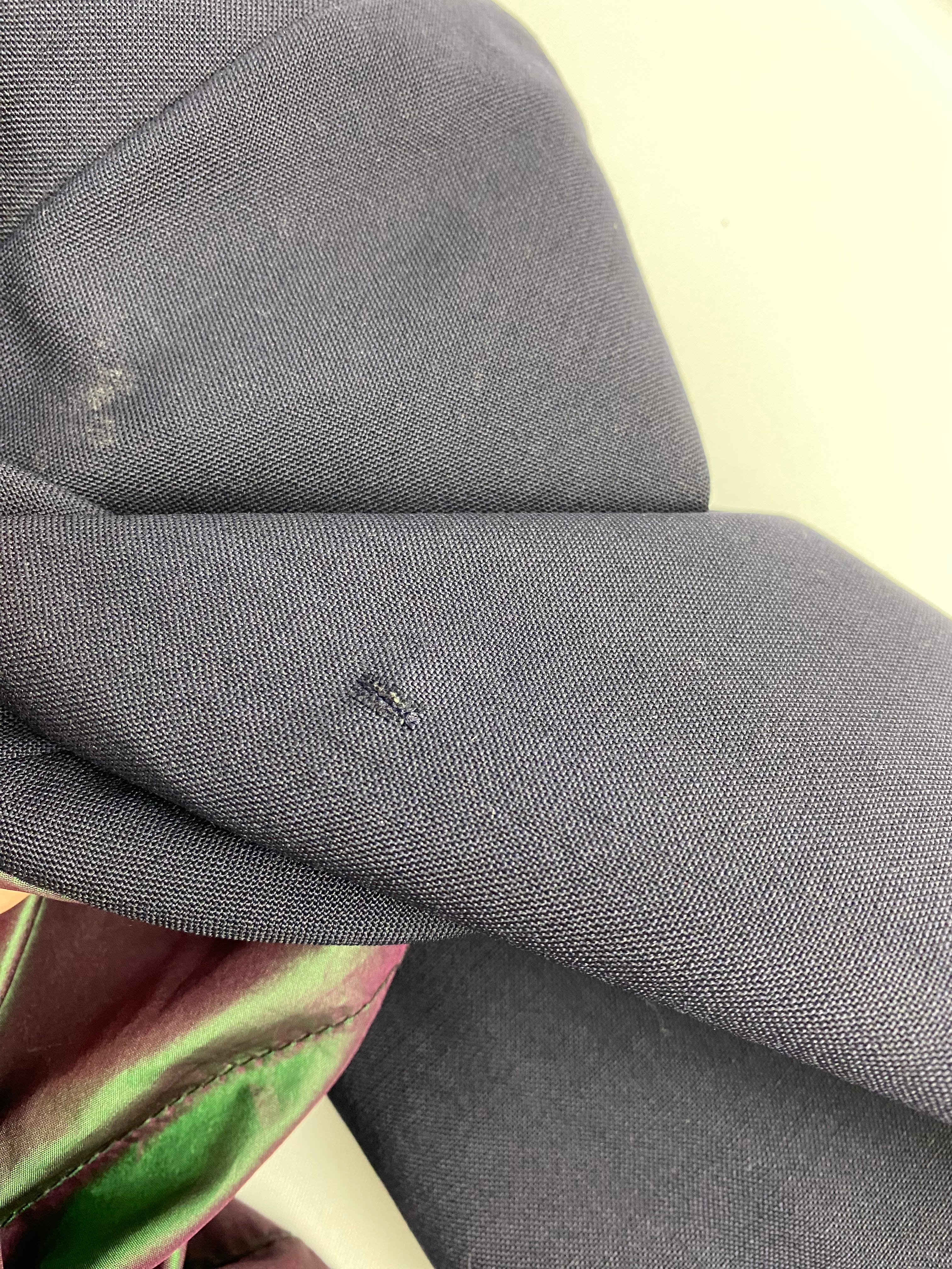 John Richmond Women Blue & Green Shot Silk & Wool Blazer - AU10