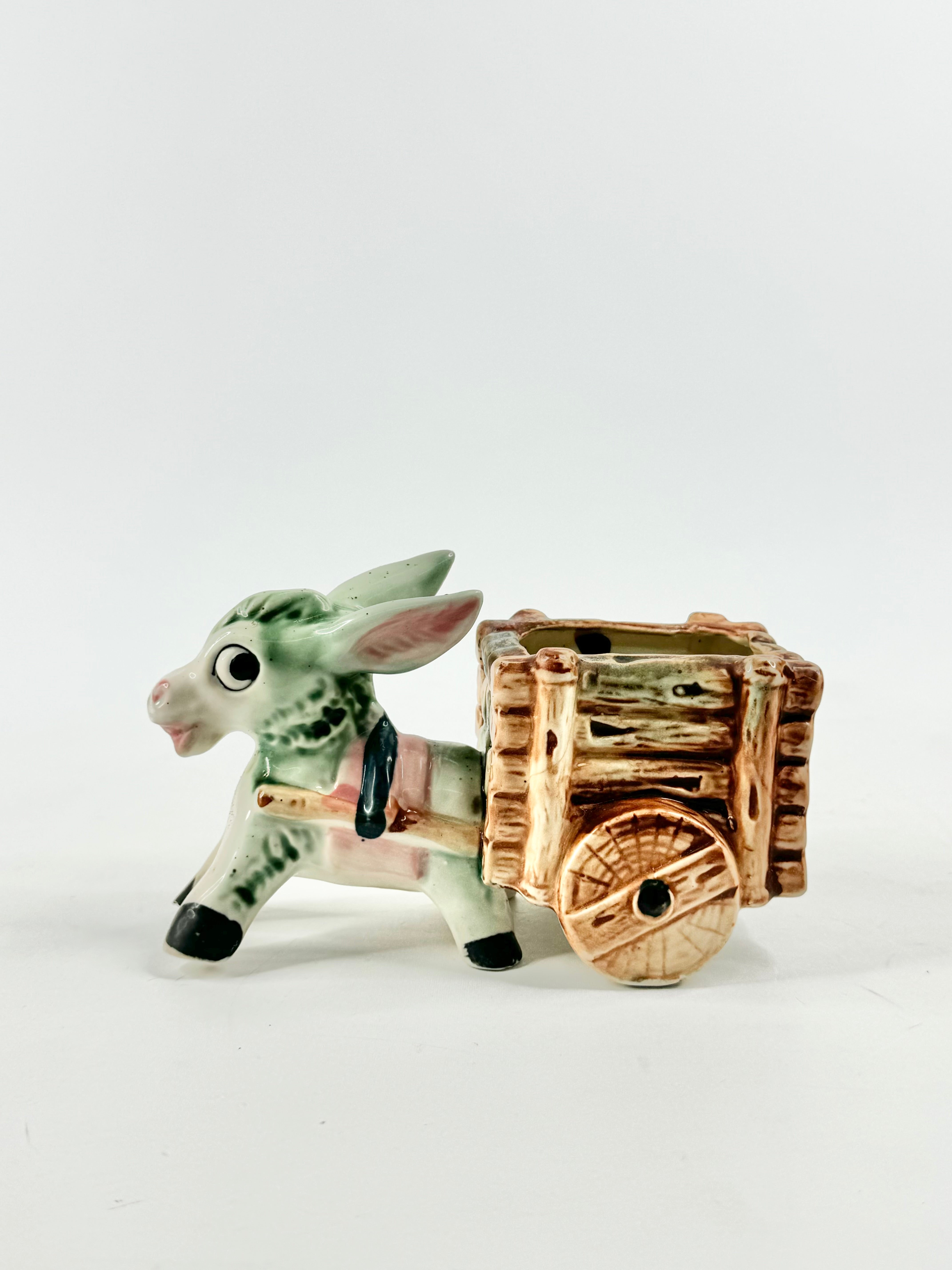 Mid Century Donkey & Cart
