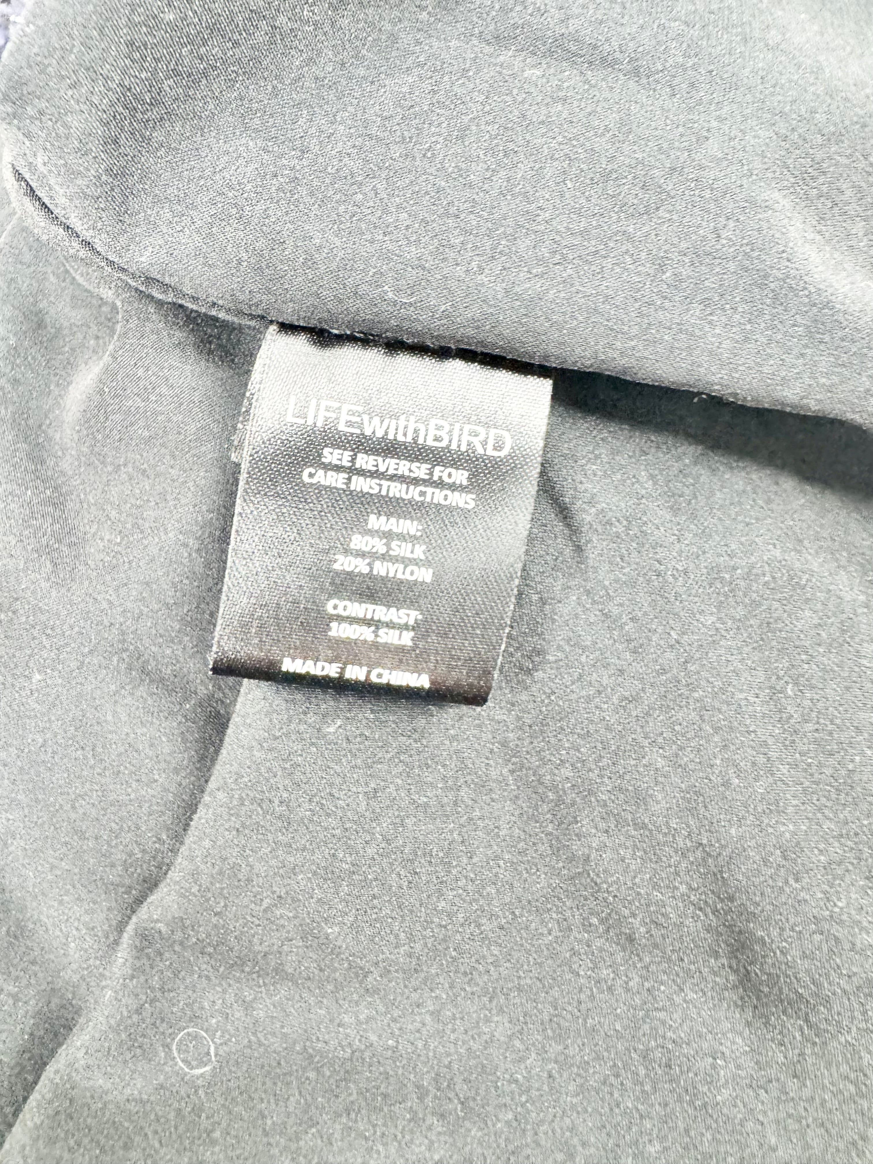 LifewithBird Black & Navy Metallic Frill Top - AU8