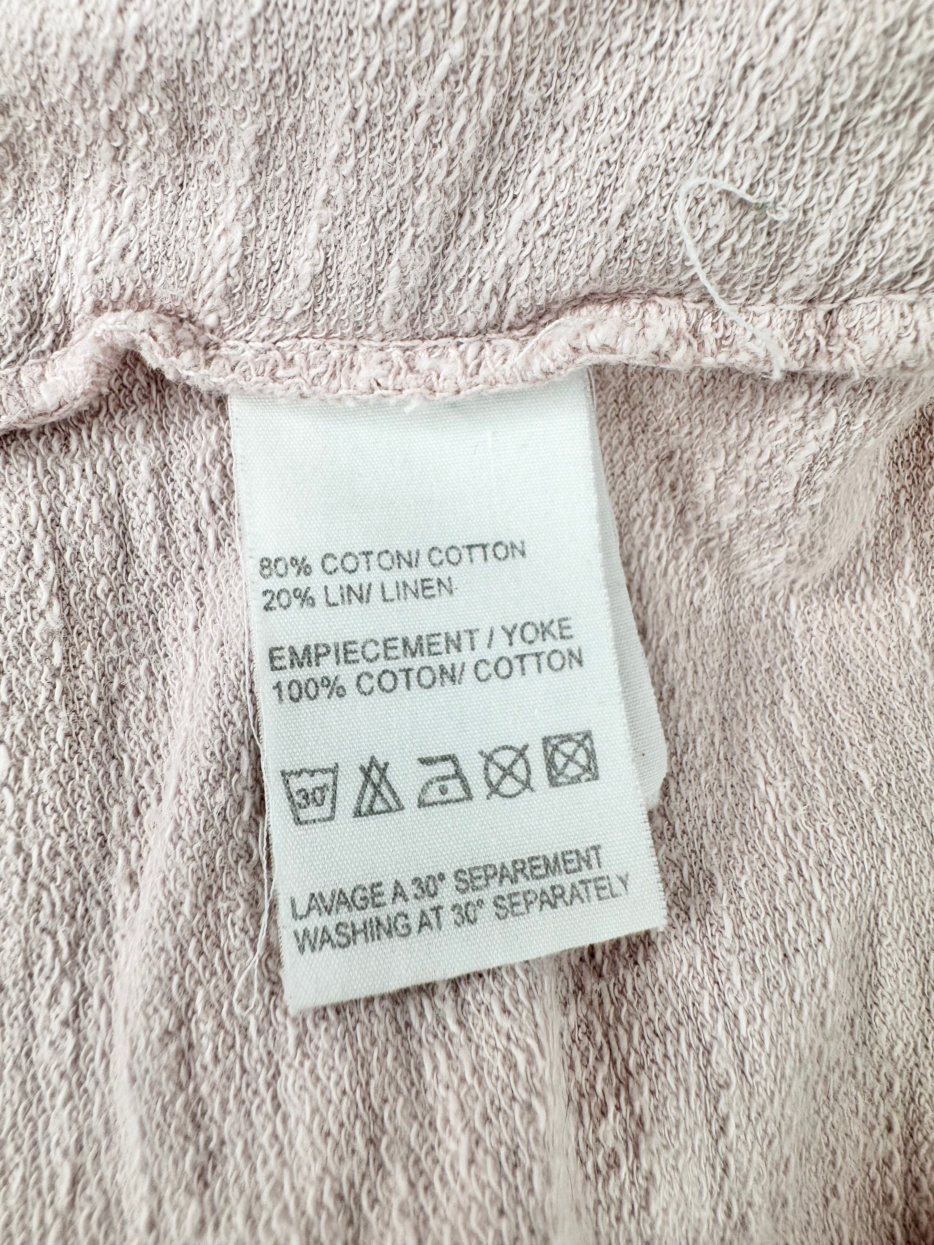 Althe Vanessa Bruno Dusty Pink Cotton & Linen Cardigan - AU10