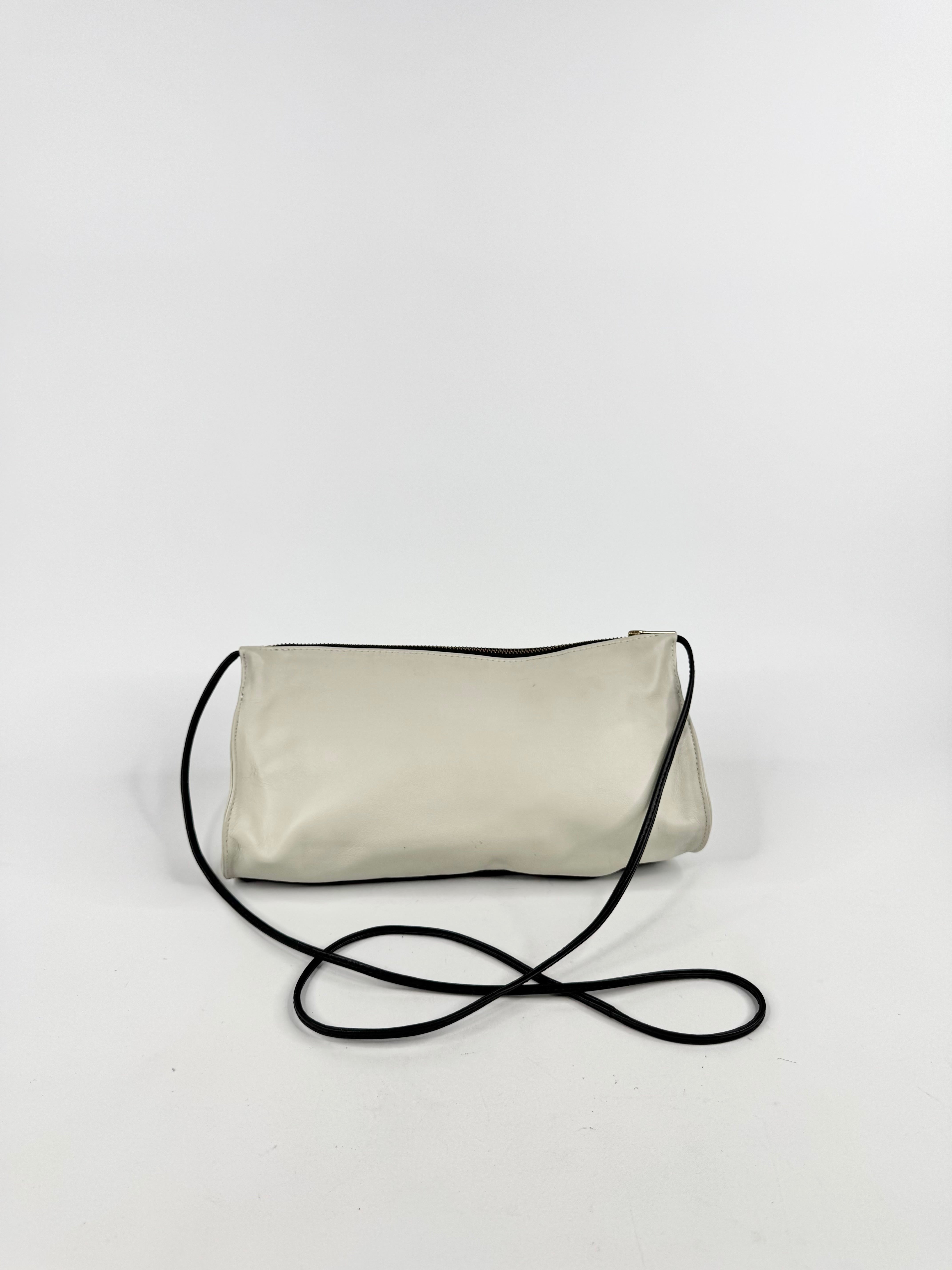 A-Esque Black & Cream Mini Cross Body Bag