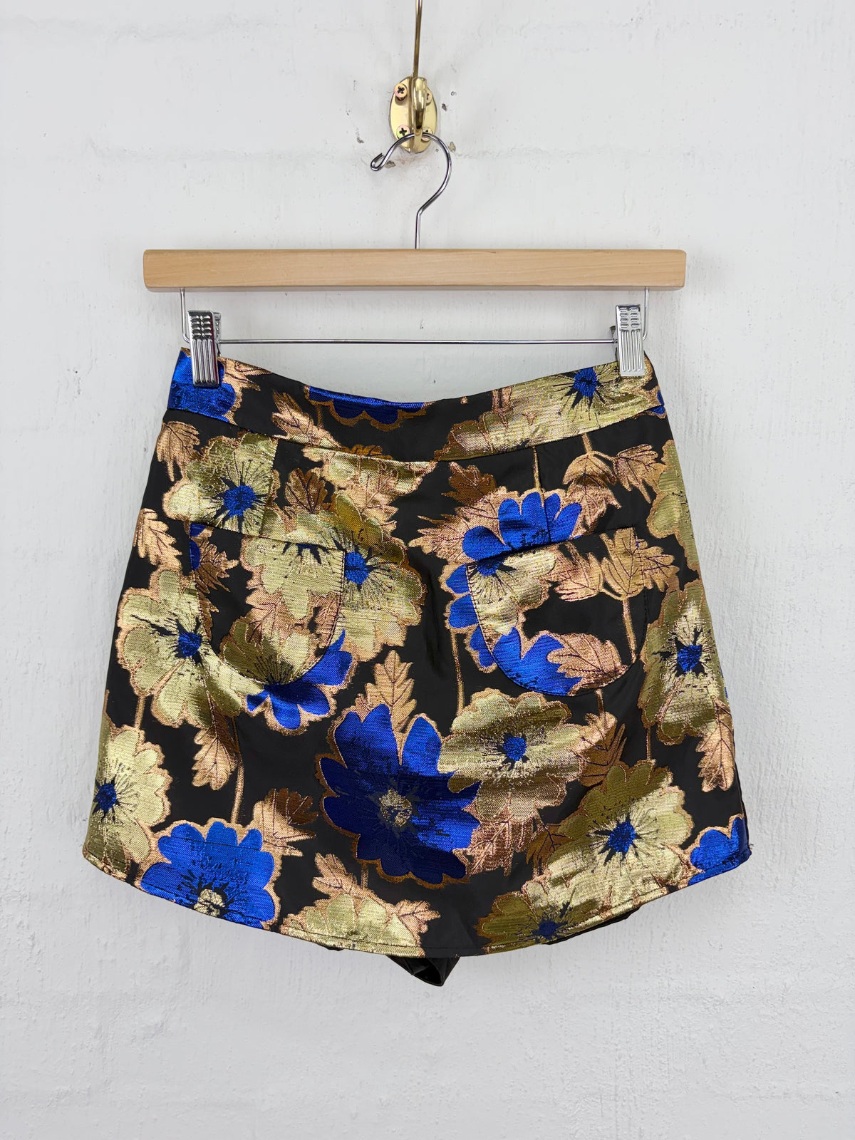 Alice McCall Gold, Blue & Orange Metallic Lurex 'Night Skort' - AU8