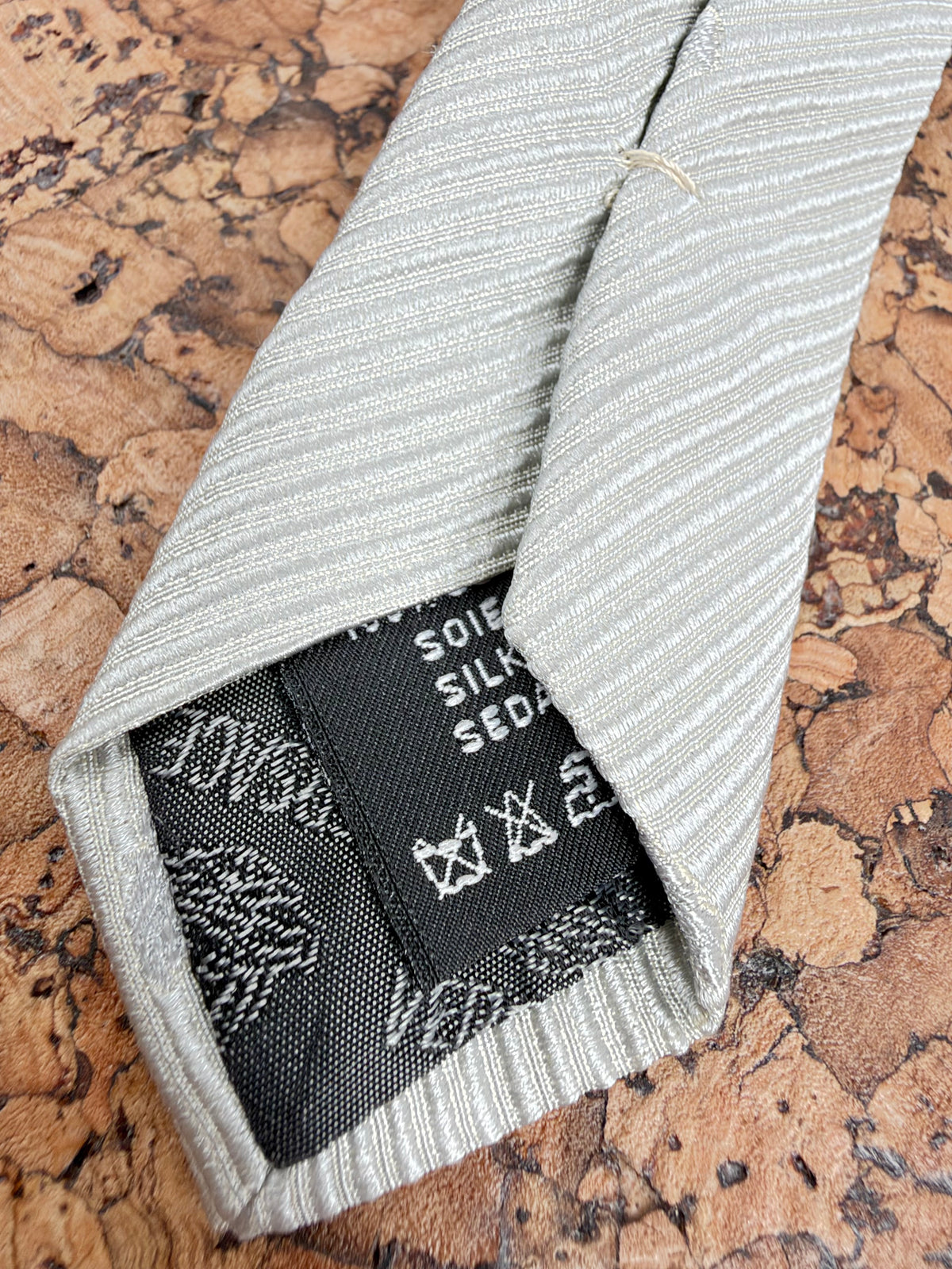 Versace Silver Medusa Head Patterned Silk Tie