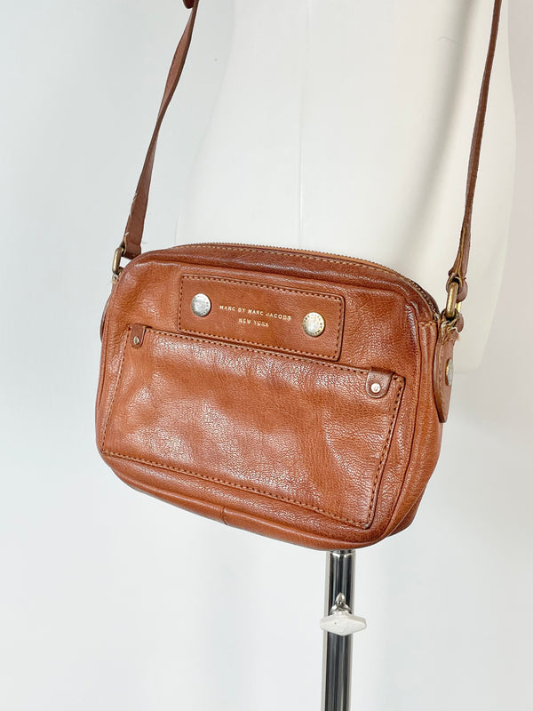 Marc by Marc Jacobs Tan Leather Mini Crossbody Bag