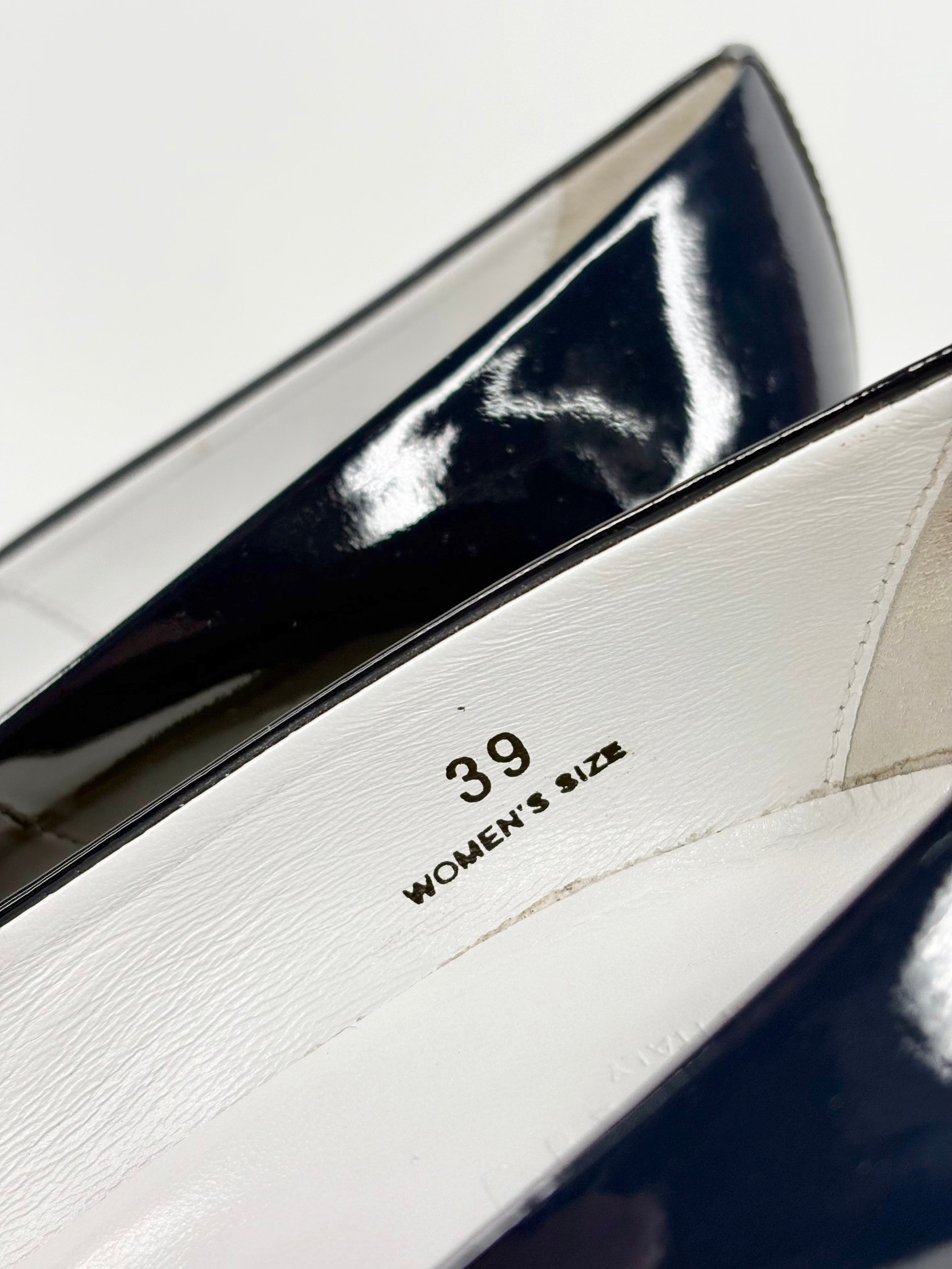 Hogan Patent Dark Blue Leather Pumps - EU39