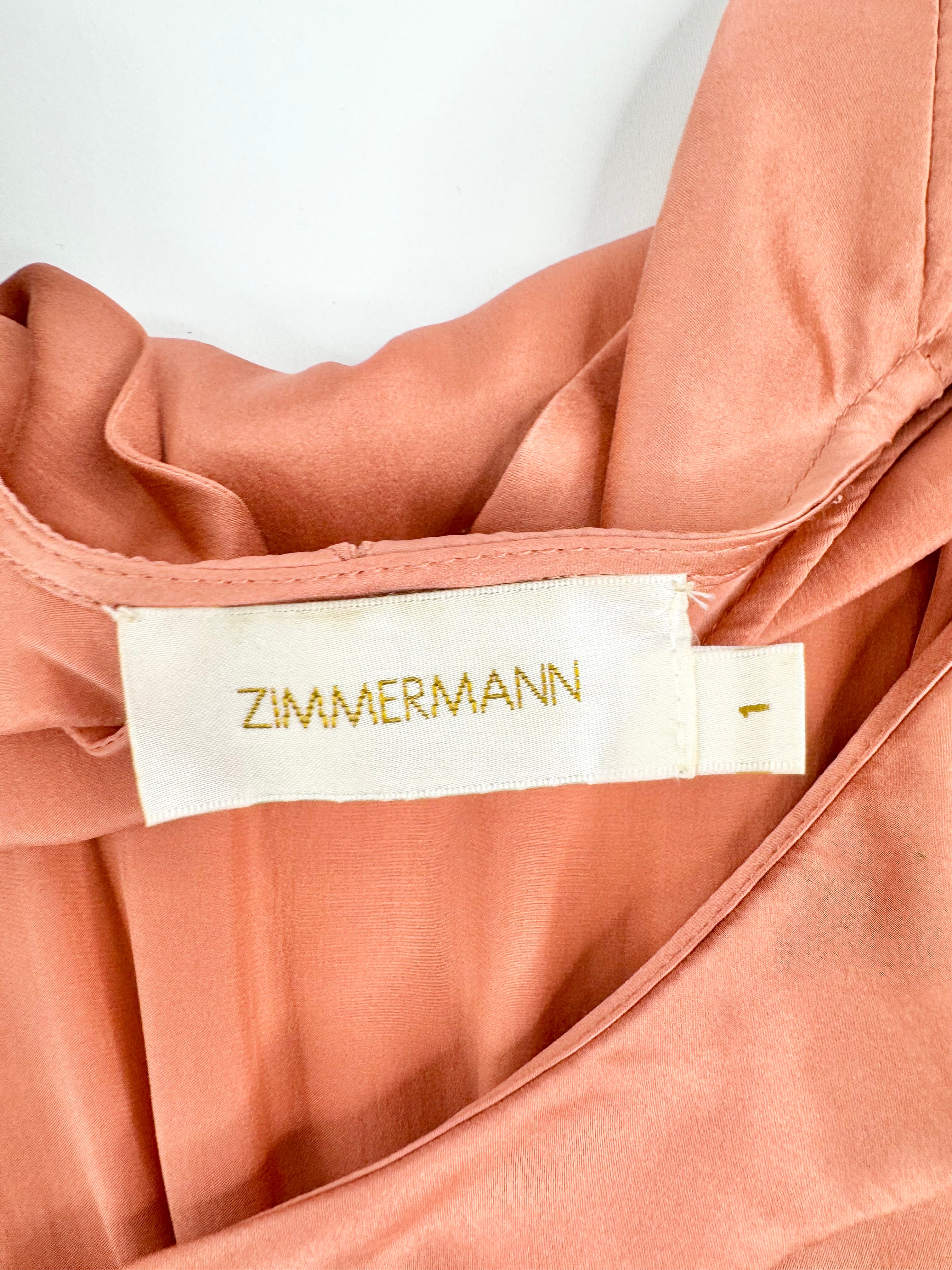 Zimmermann Saffron Silk Wrap Mini Dress - AU10