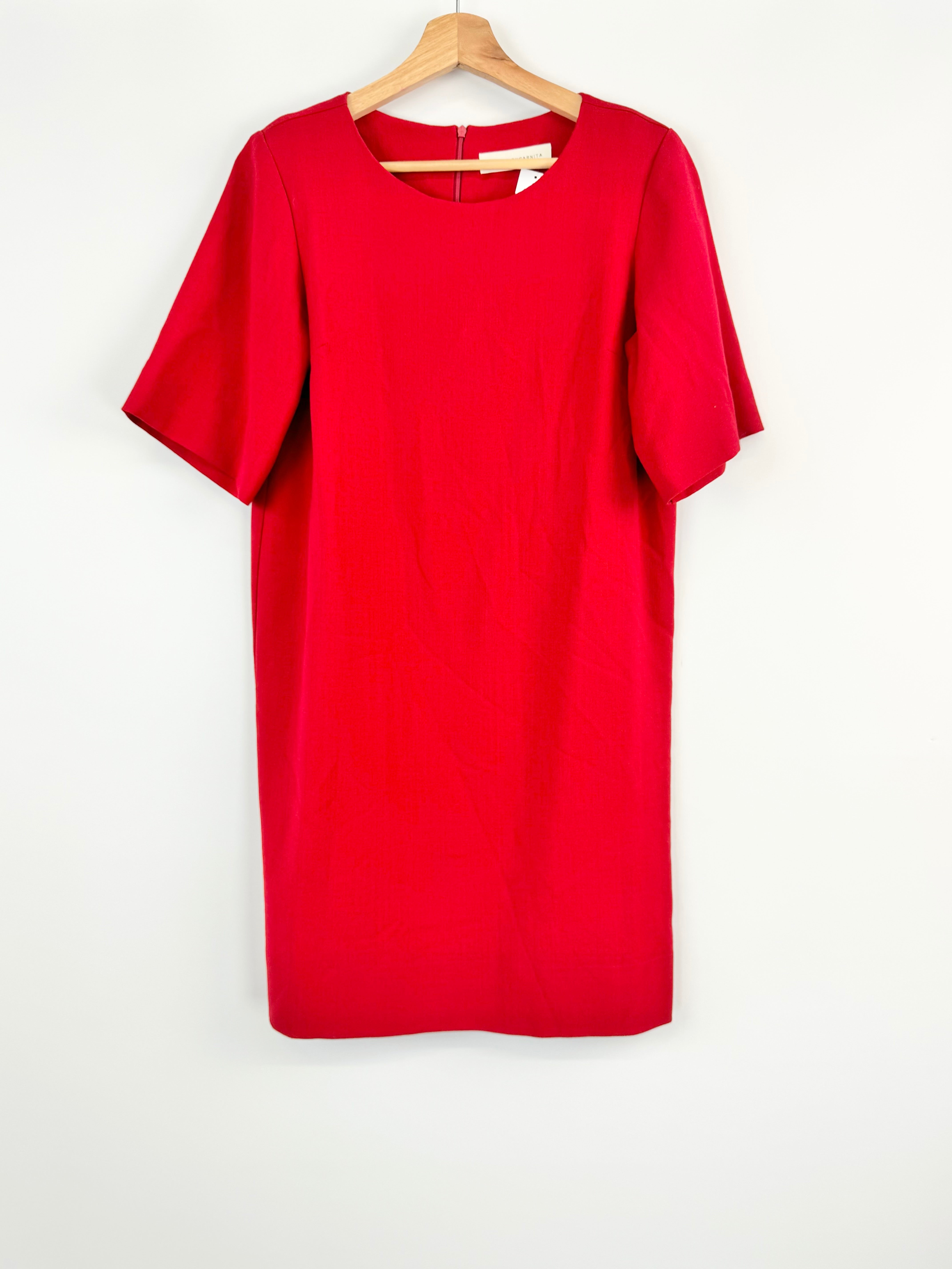 Natalie Encarnita Crimson Wool Dress - AU8