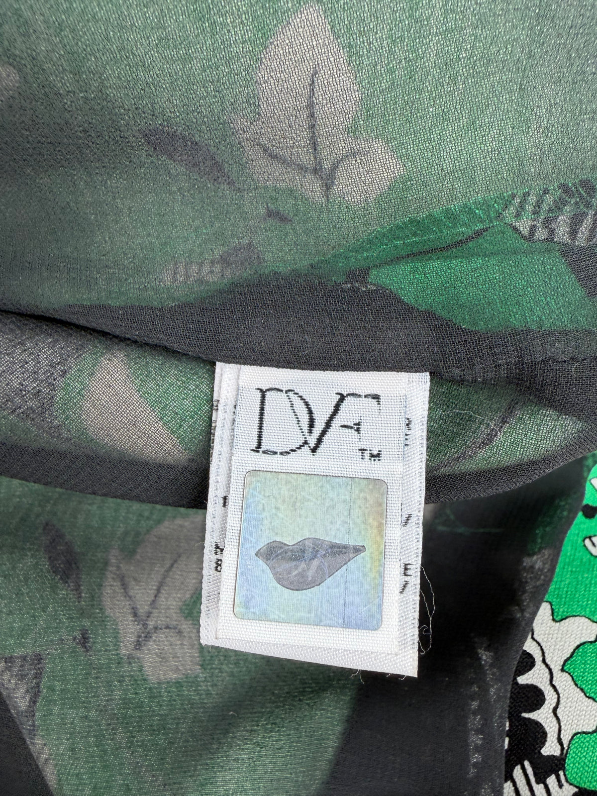 Diane von Furstenberg Green Floral Pattern 'Gabrielle' Wool & Silk Blend Jacket - AU8/10