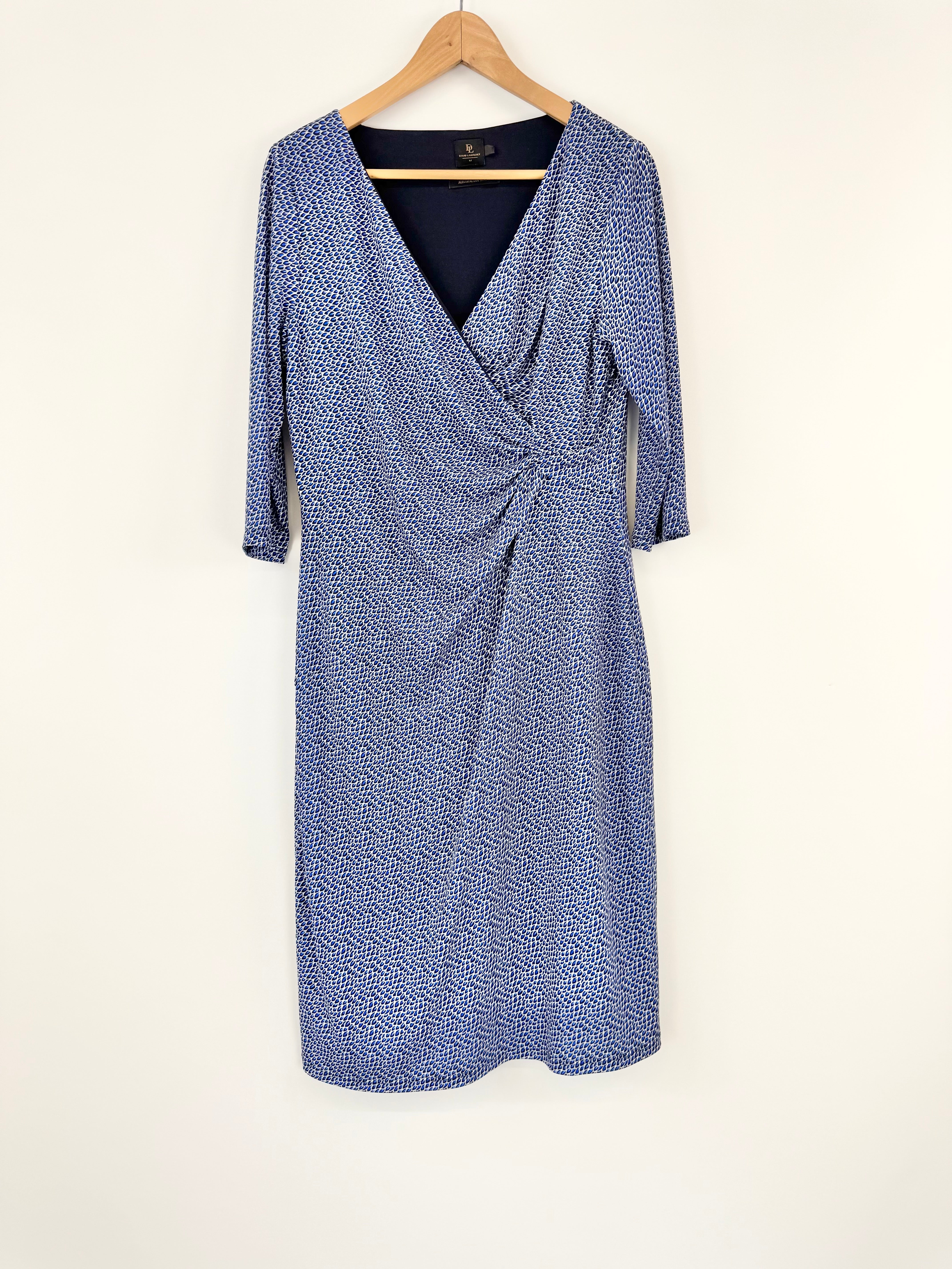 David Lawrence Blue Patterned Dress - AU10