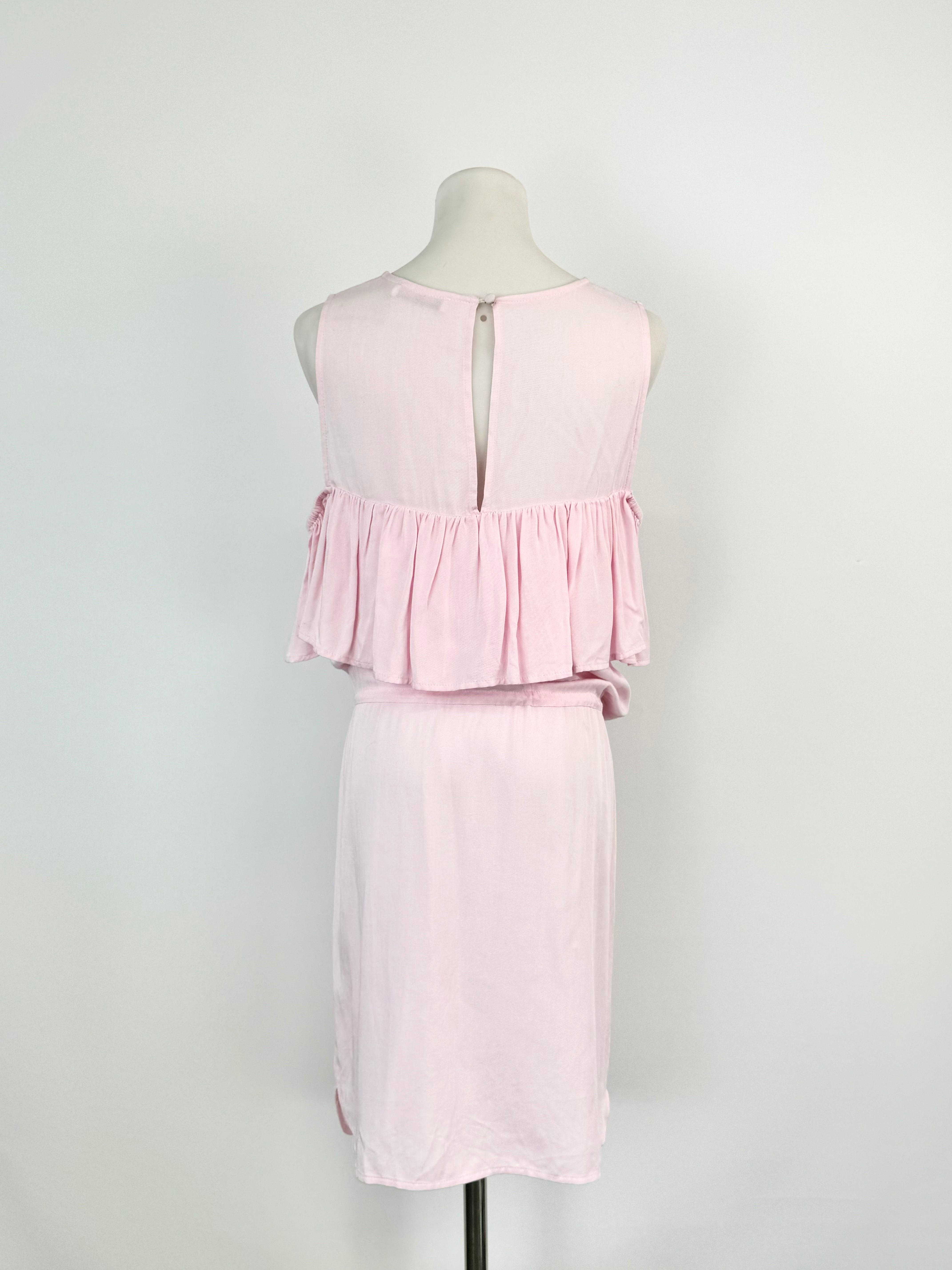 Coster Copenhagen Pastel Pink Ruffle Dress - AU8/10