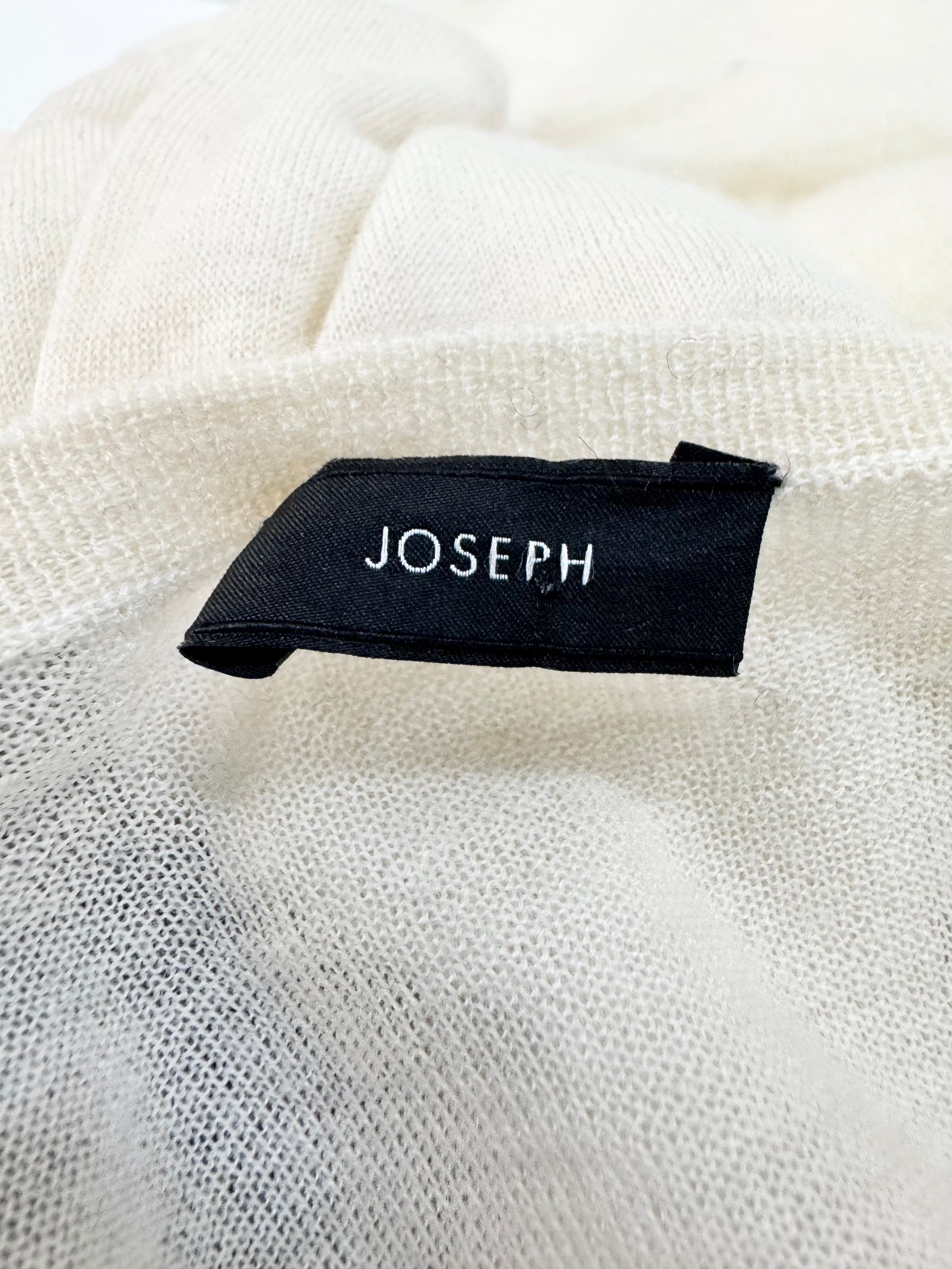 Joseph Cream & Black Trim Cashmere V-Neck Tunic - AU12