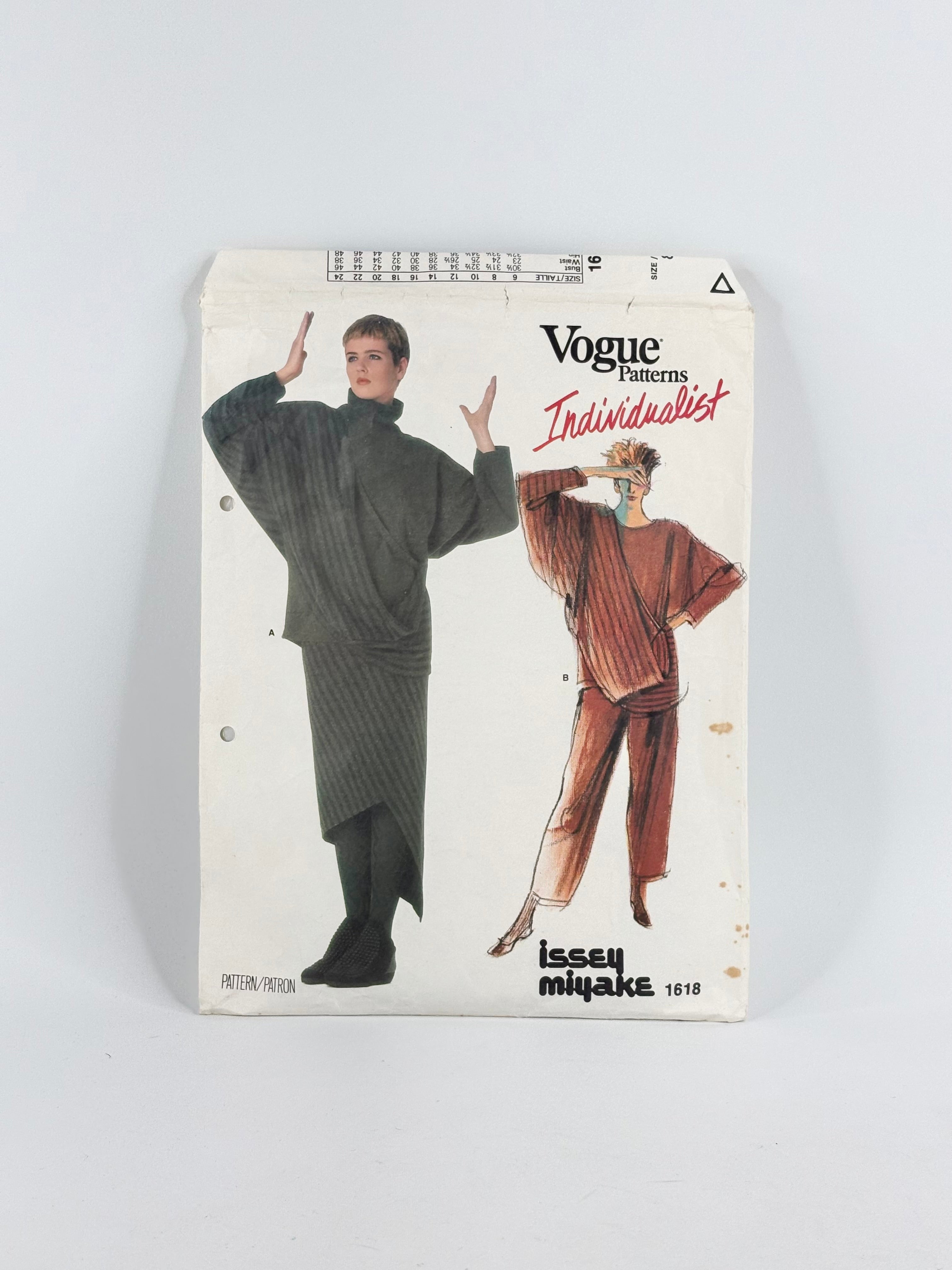 Vogue Patterns Individualist Issey Miyake Top, Skirt & Pants: No. 1618 - Size 8