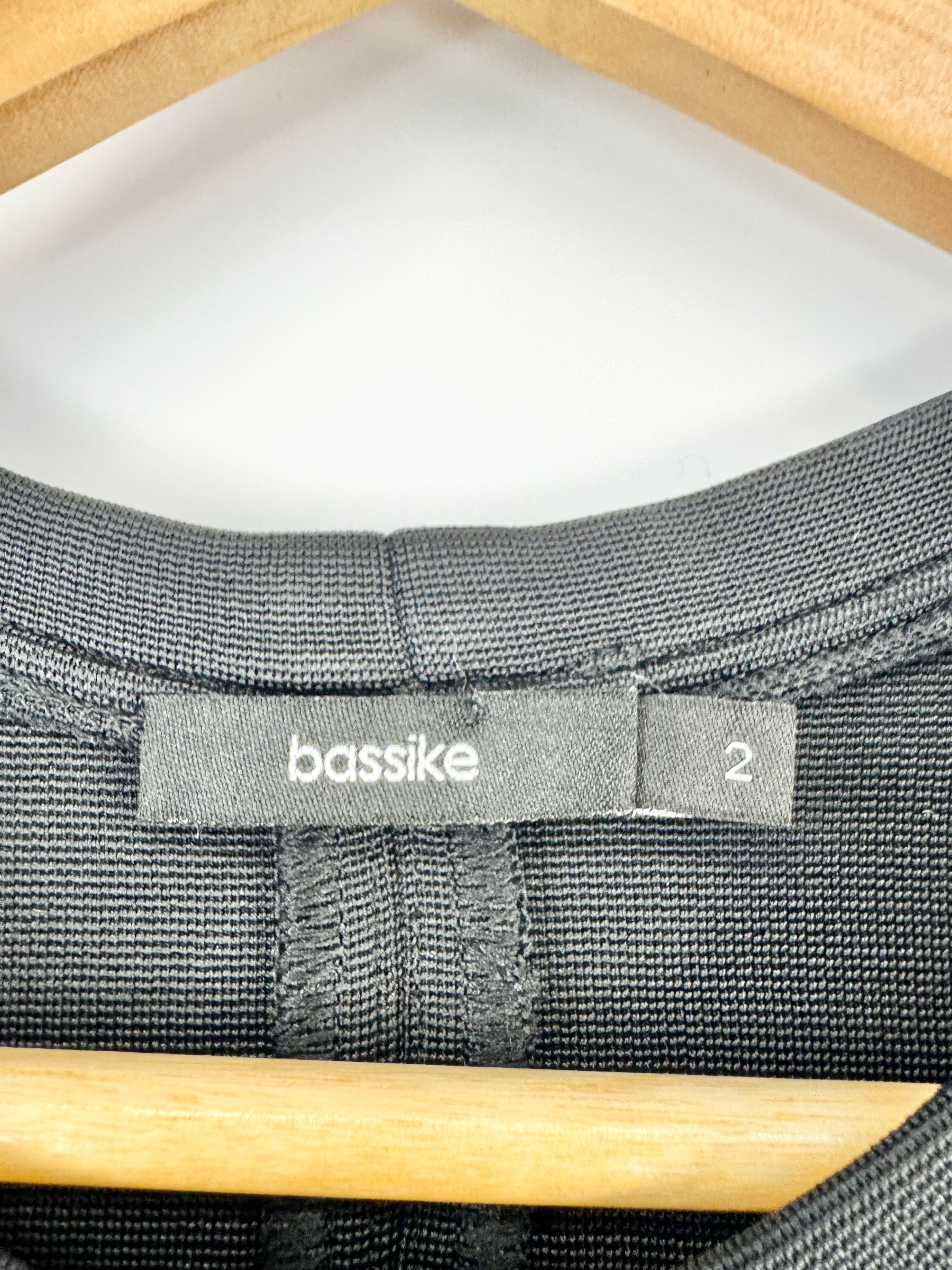 Bassike Black White Tie Sleeveless Midi Dress - AU10