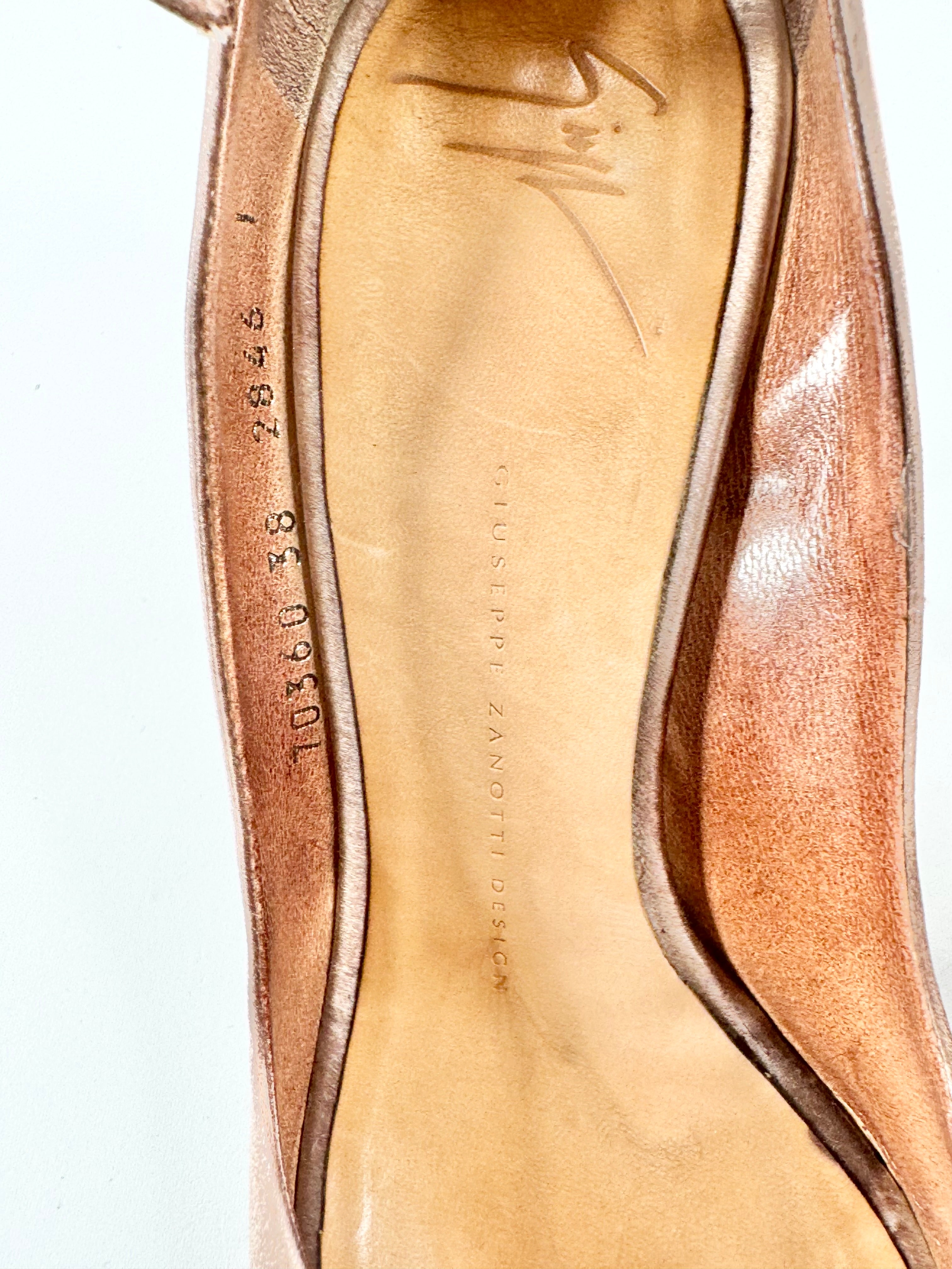 Giuseppe Zanotti Bejewelled Satin Stilettos - EU38