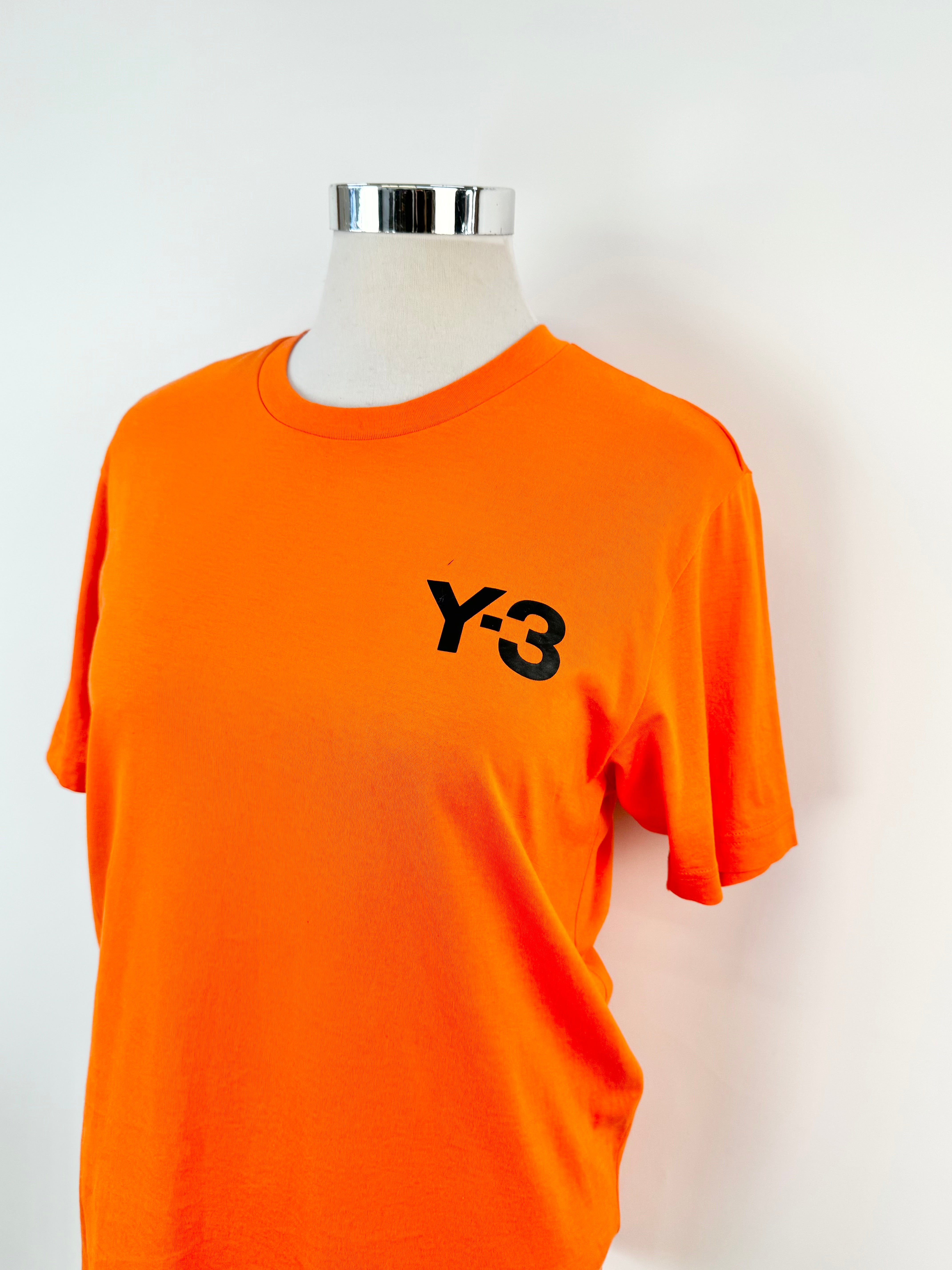 Y-3 Safety Orange Logo T-Shirt - L