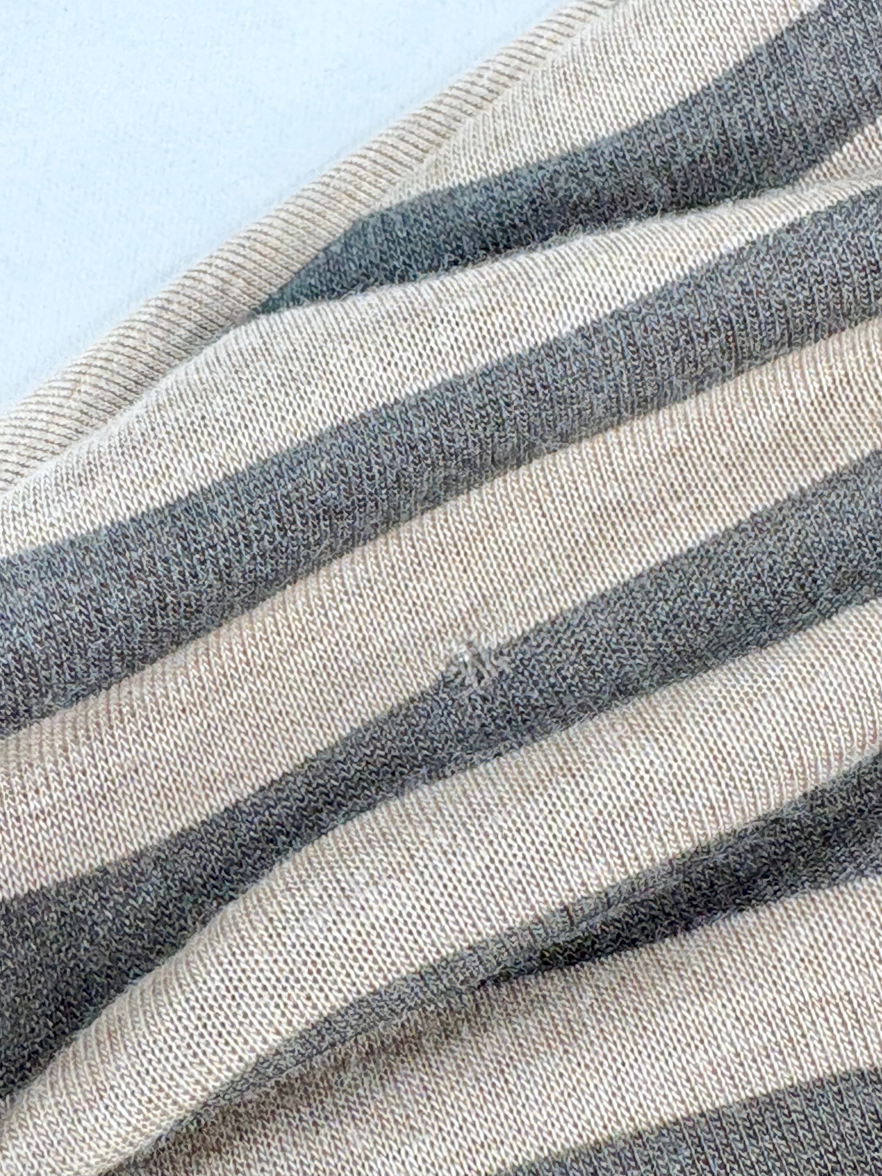 Basler Beige Striped & Animal-Print Long Sleeve Polo - AU14