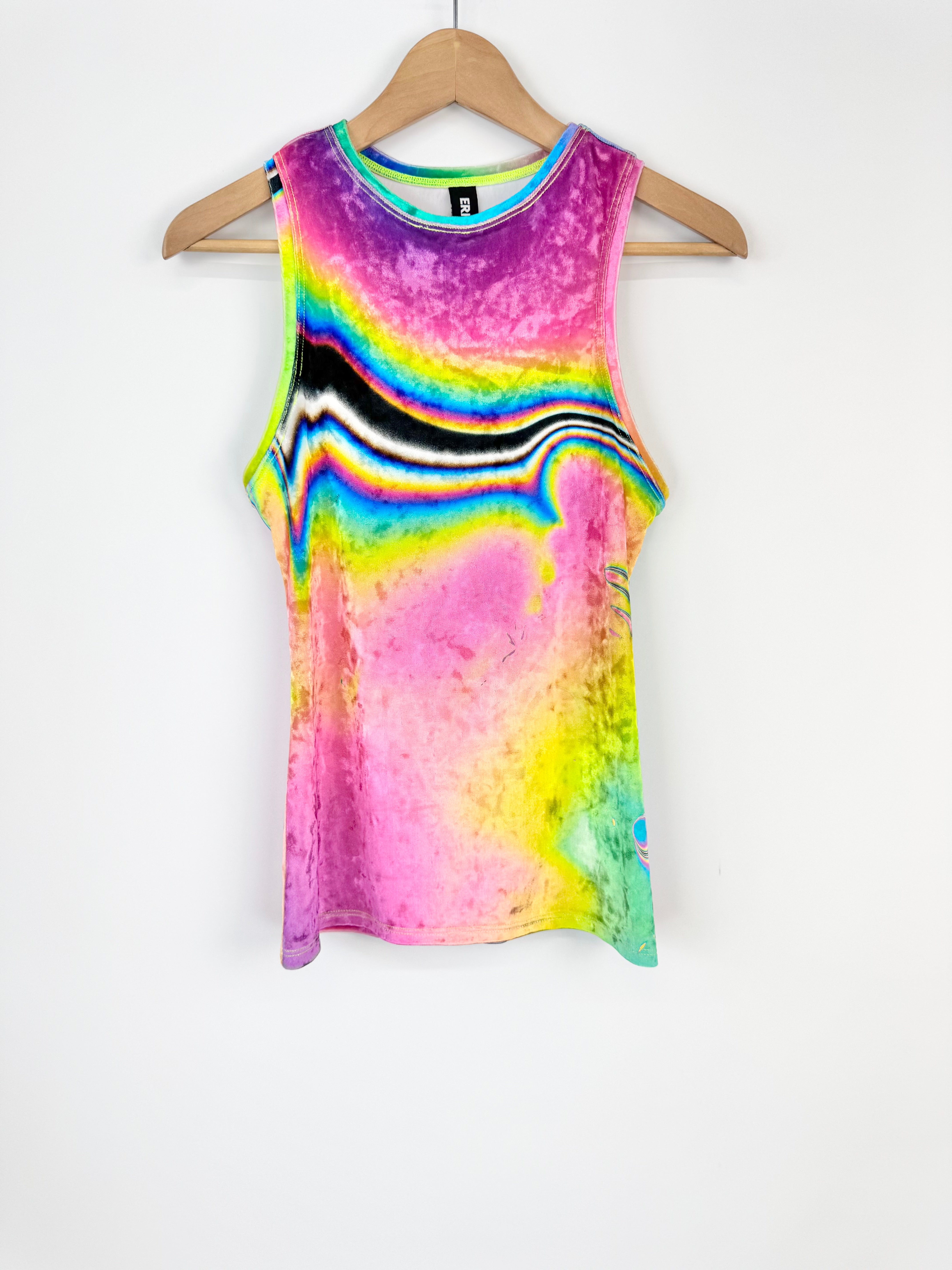 Erik Yvon Rainbow Velvet Tank Top - AU6/8