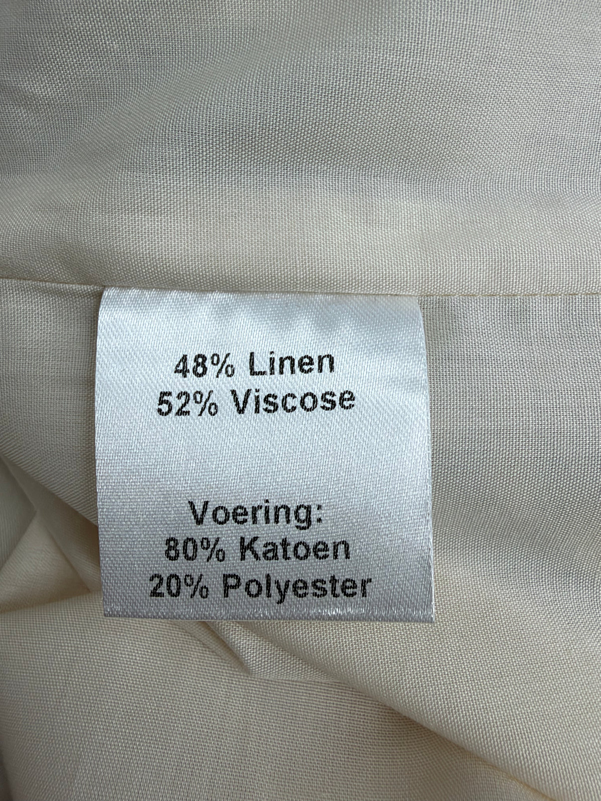 Purdey Beige Abstract Leaf Pattern Linen Dress - AU8/10