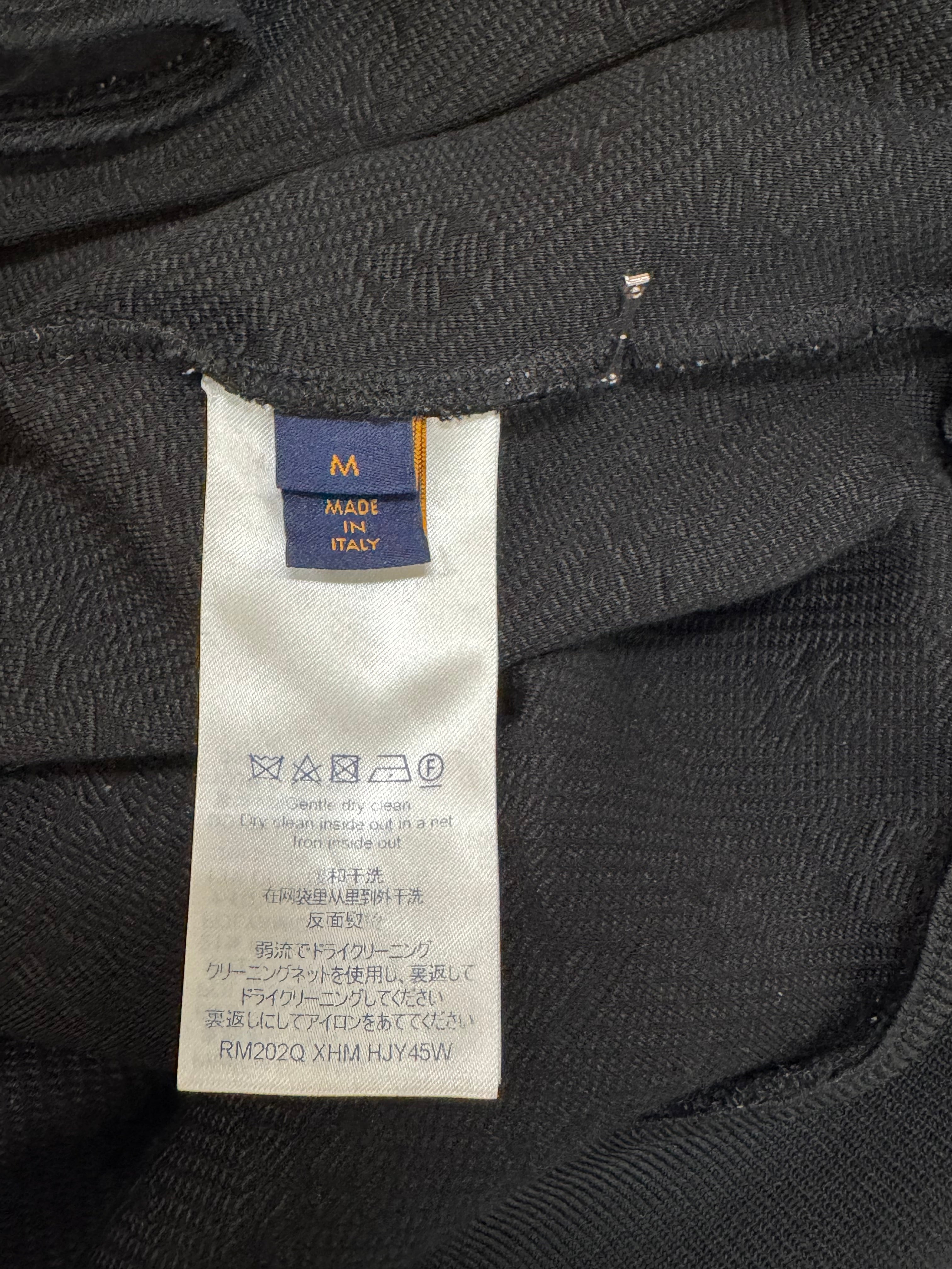 Louis Vuitton Black Monogram Embossed Zippered Jacket - M