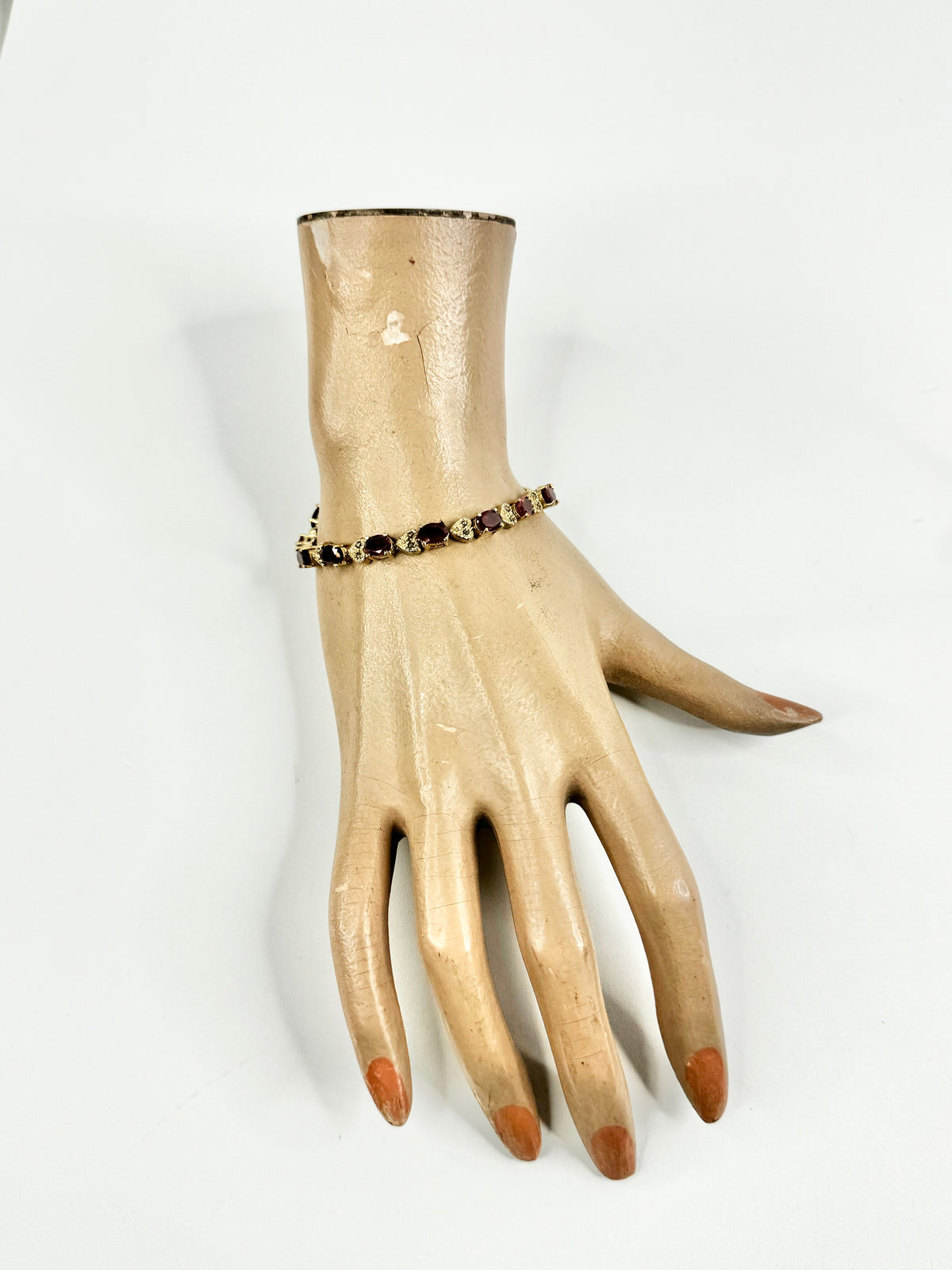 Red Gem & Heart Bracelet