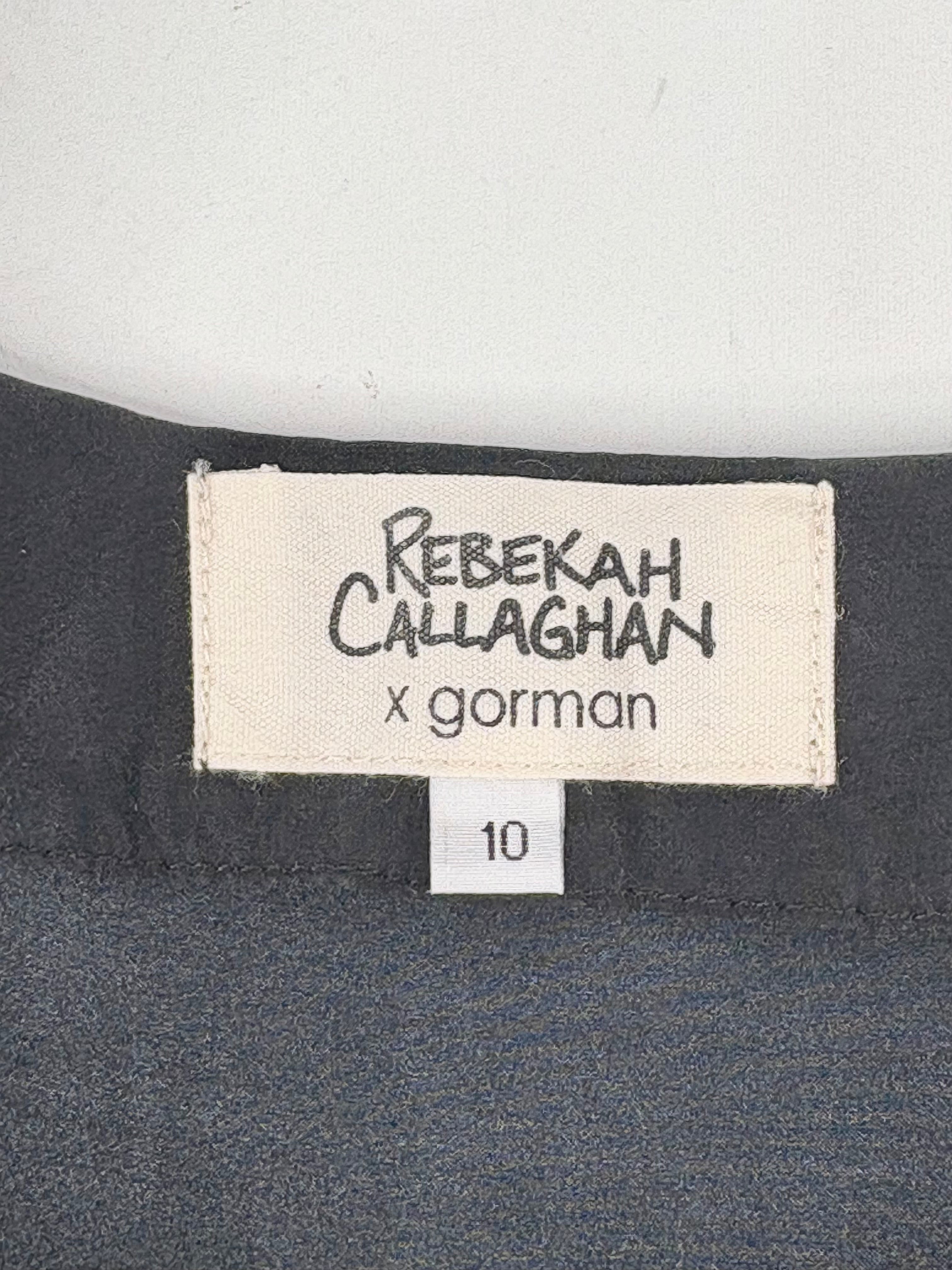 Gorman x Rebekah Callaghan Black Patterned Silk-Blend Tunic Dress - AU10