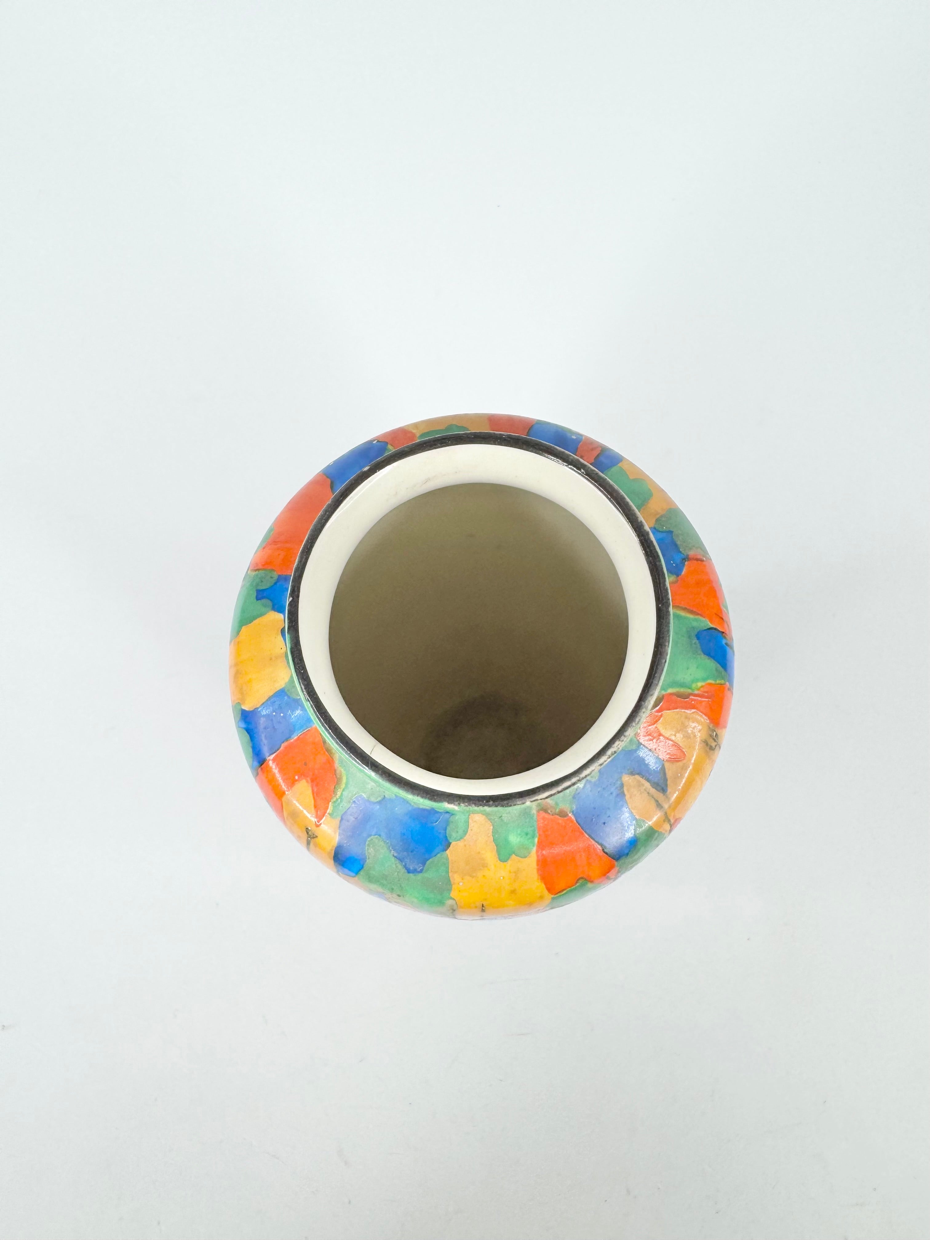 Vintage Crown Ducal Art Deco Hand Painted Tree Vase