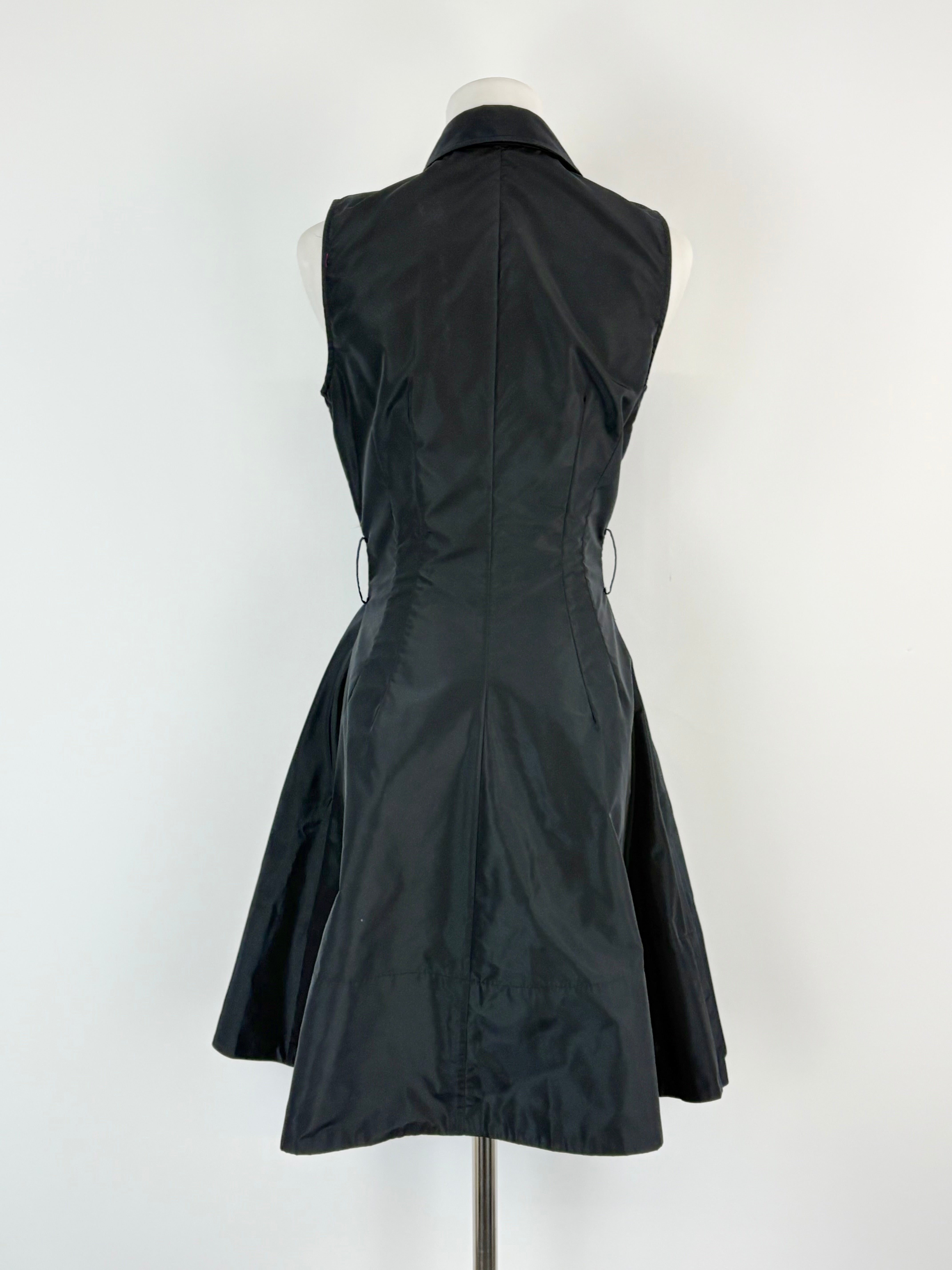 Staud Black Sleeveless Polyester Shirt-Dress - AU8/10