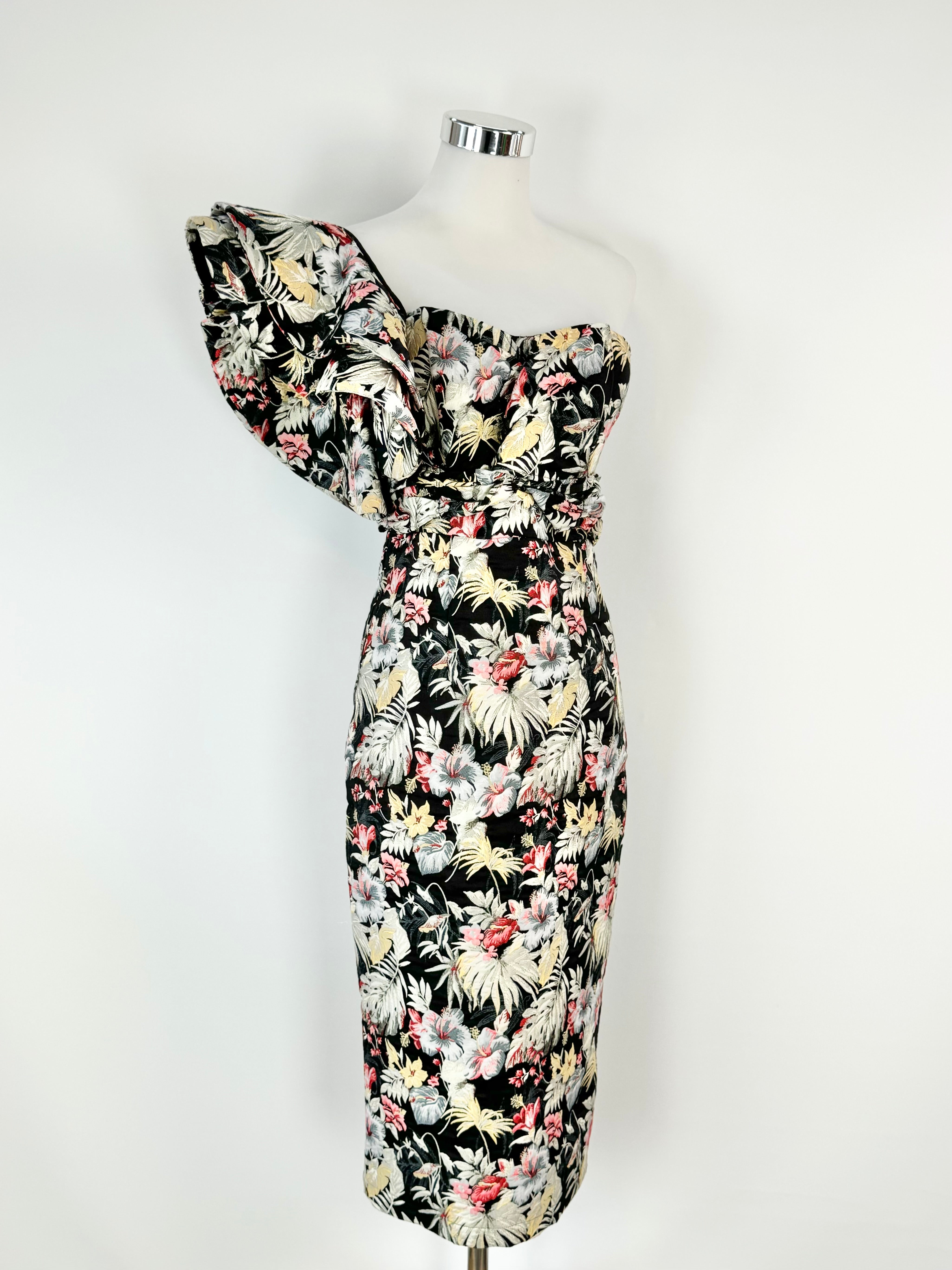 Mossman Black Floral 'The Secret Garden' Dress - AU10