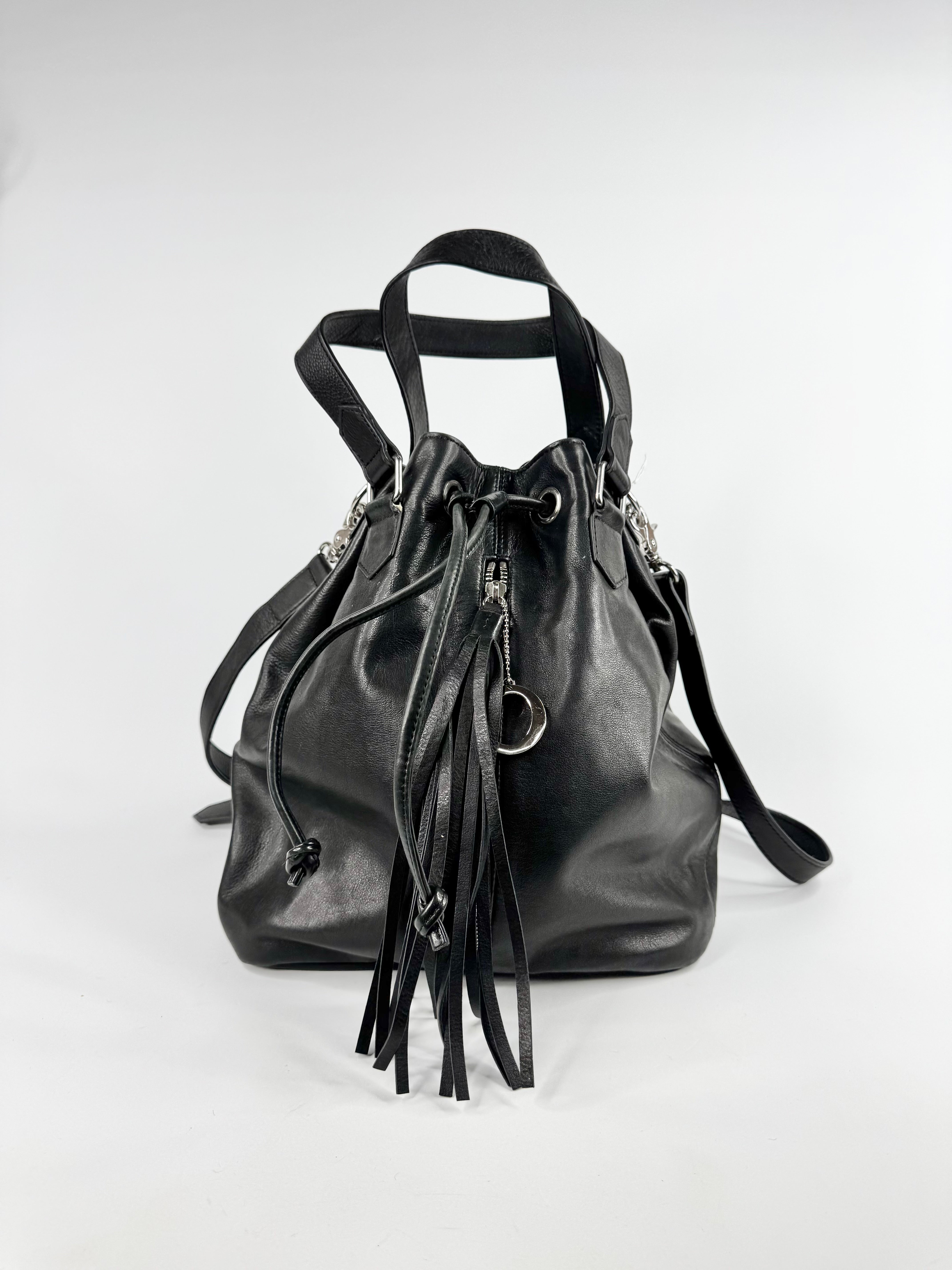 Tony Bianco Medium Black Slouch Bag