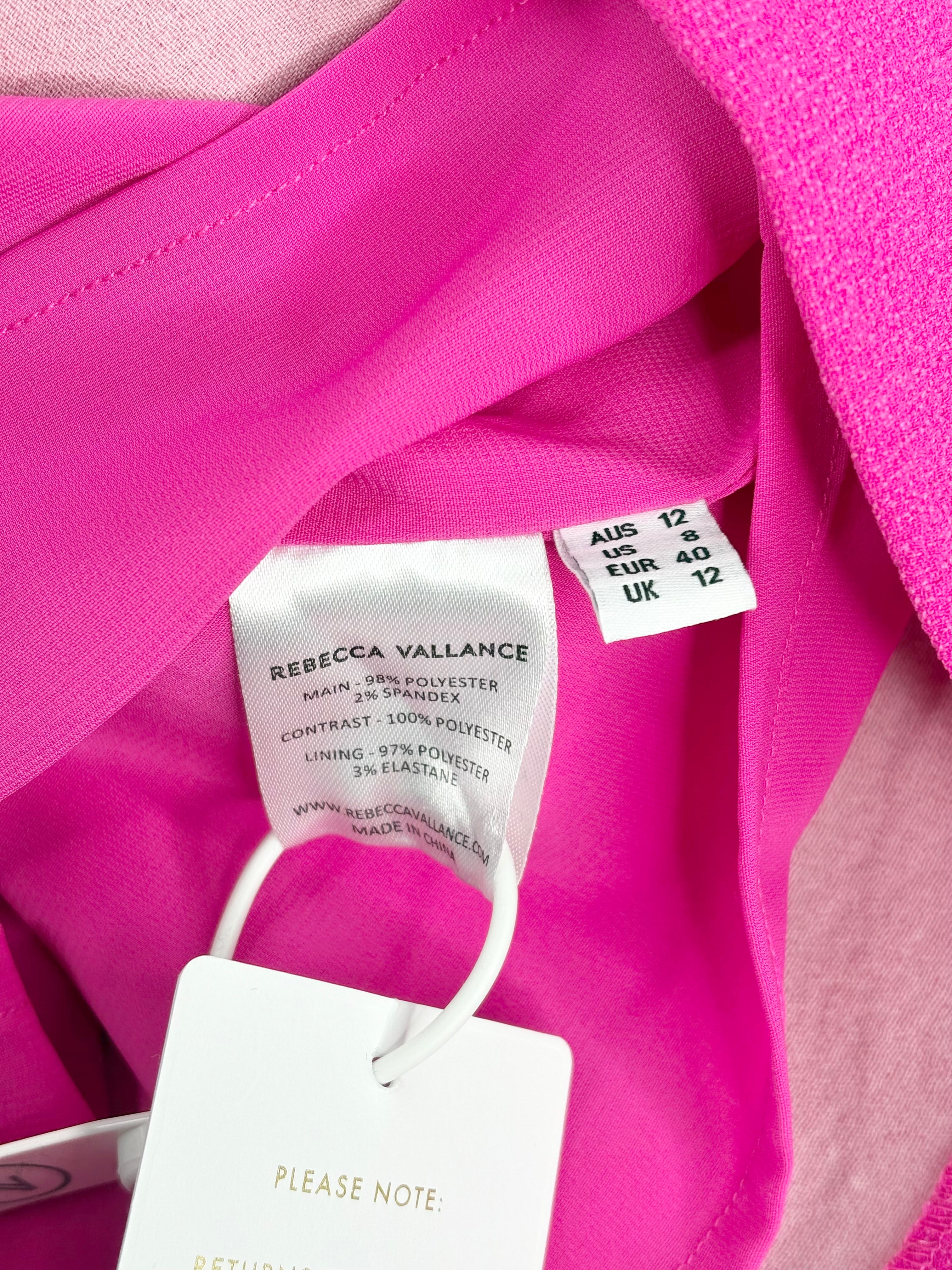 Rebecca Vallance Hot Pink 'Cupid's Bow' Mini Dress - AU12