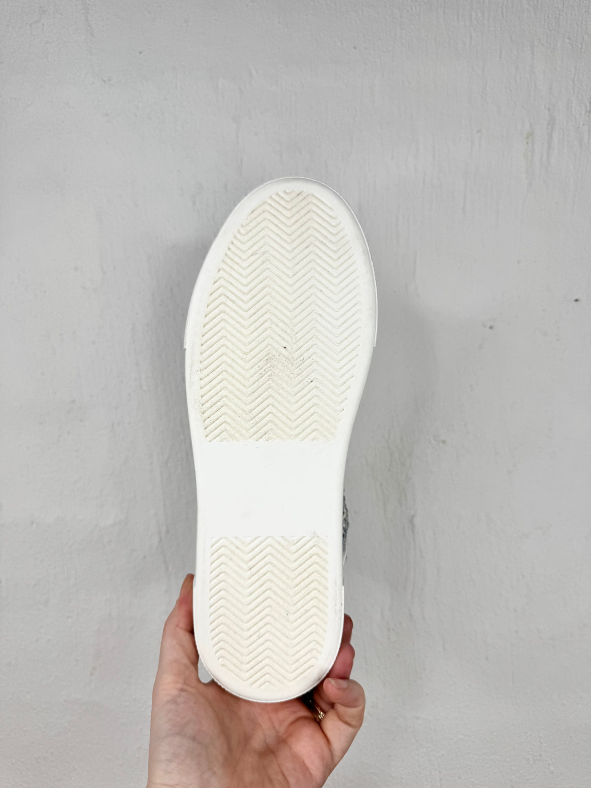 Betsy Johnson White Rhinestone Platform Sneakers - EU40