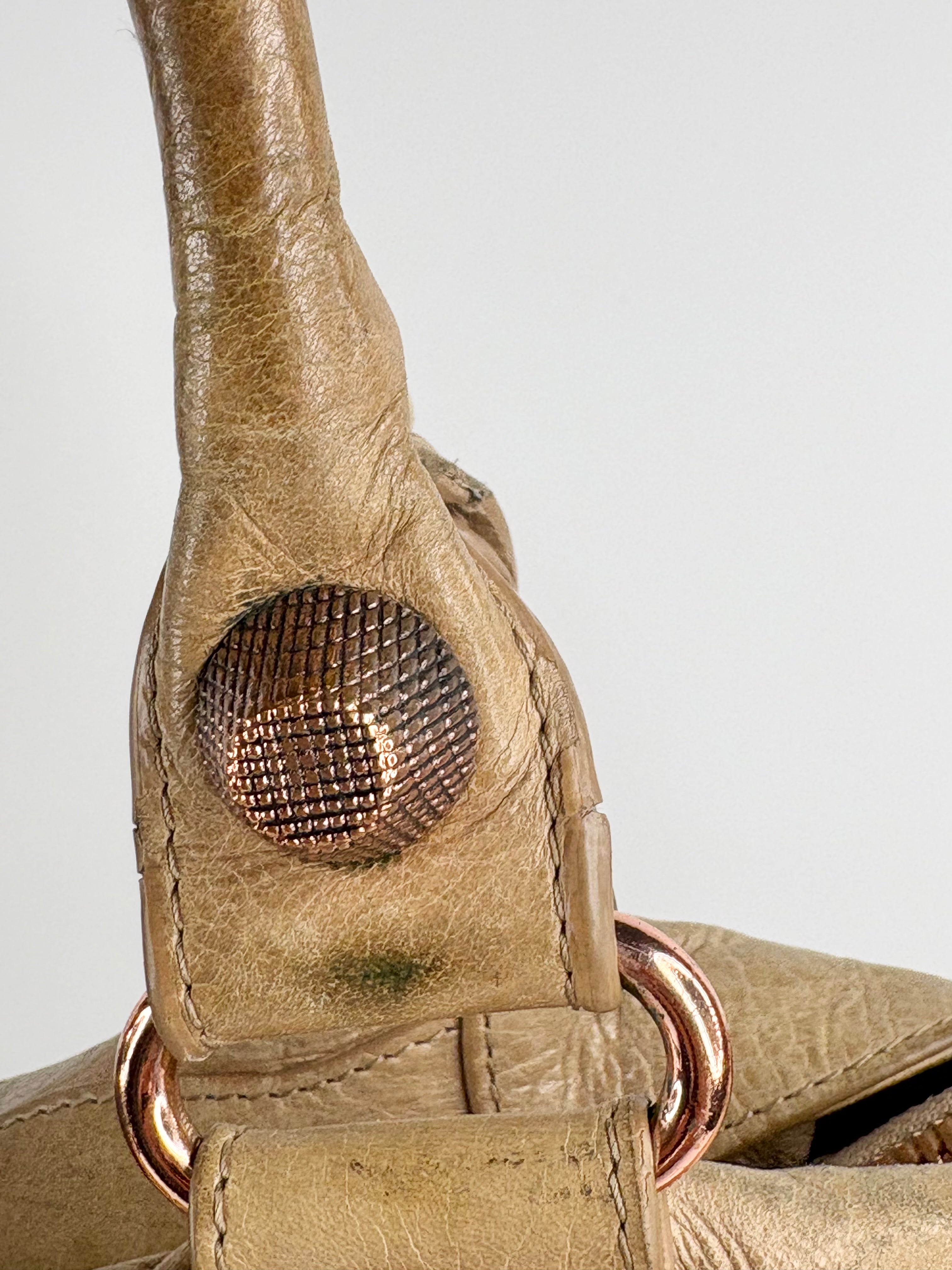 Balenciaga Beige Leather 'Giant 21' Handbag