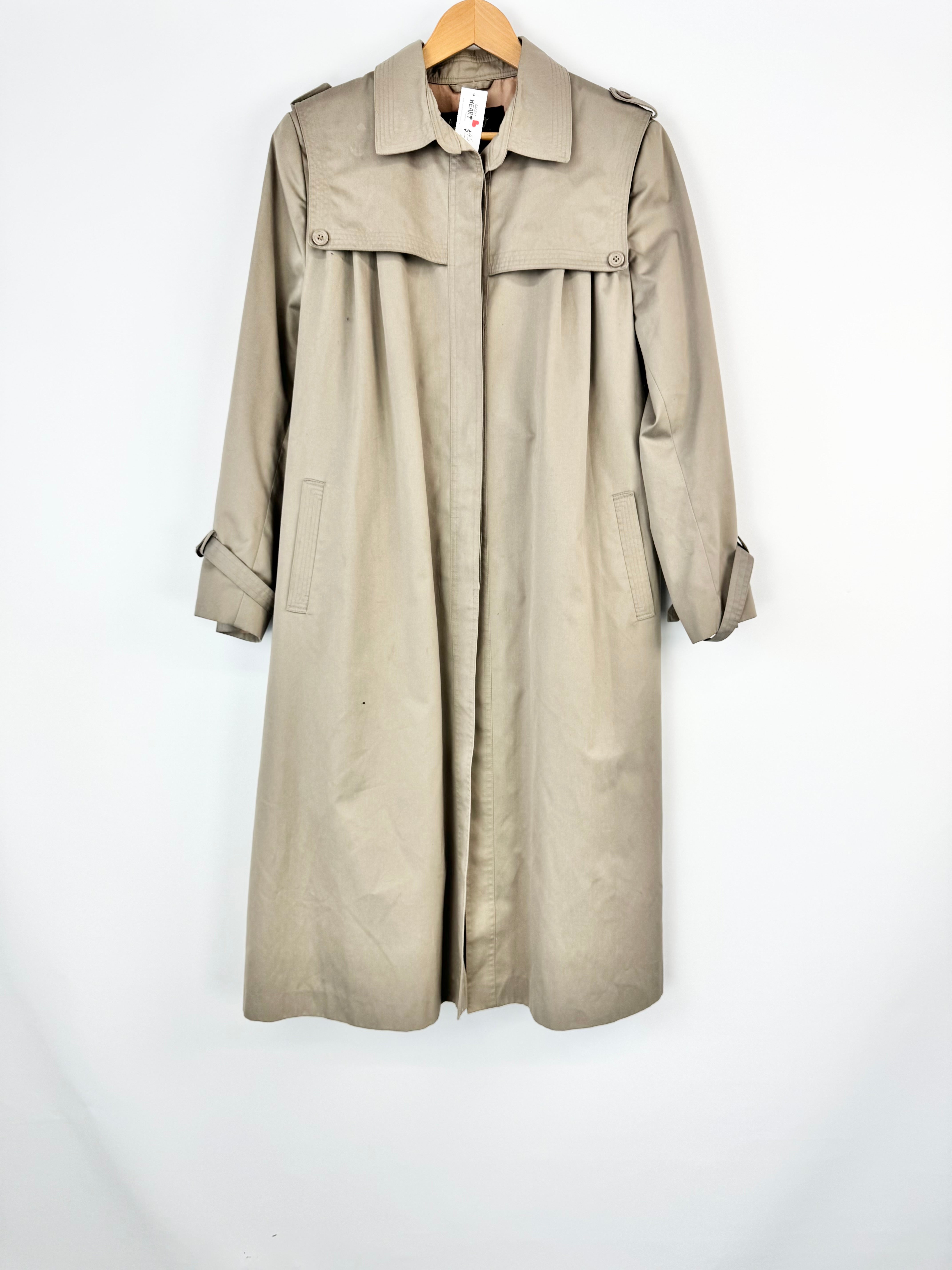 Vintage A Virgo Model Taupe Trench Coat - AU10/12