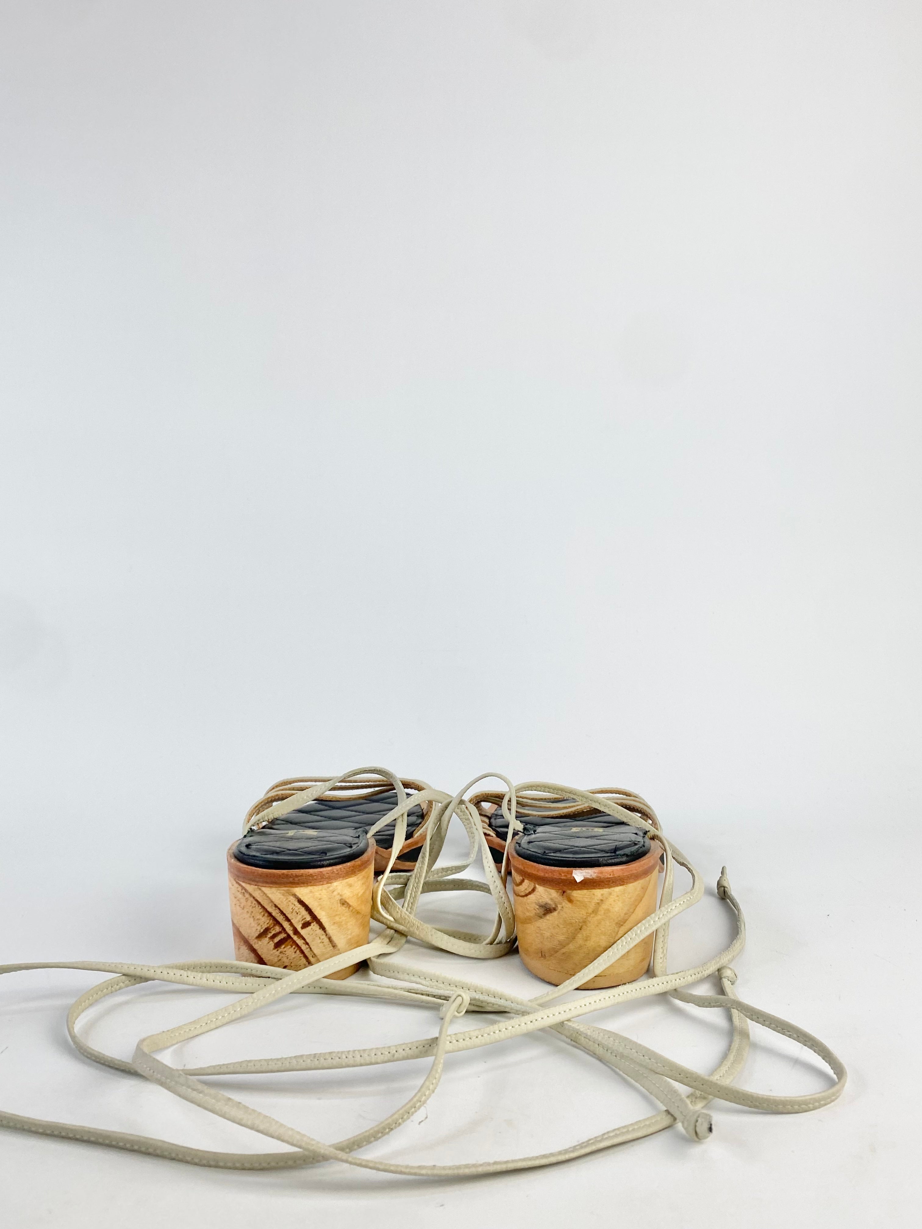 Zomp Off White Strap Sandals - 7