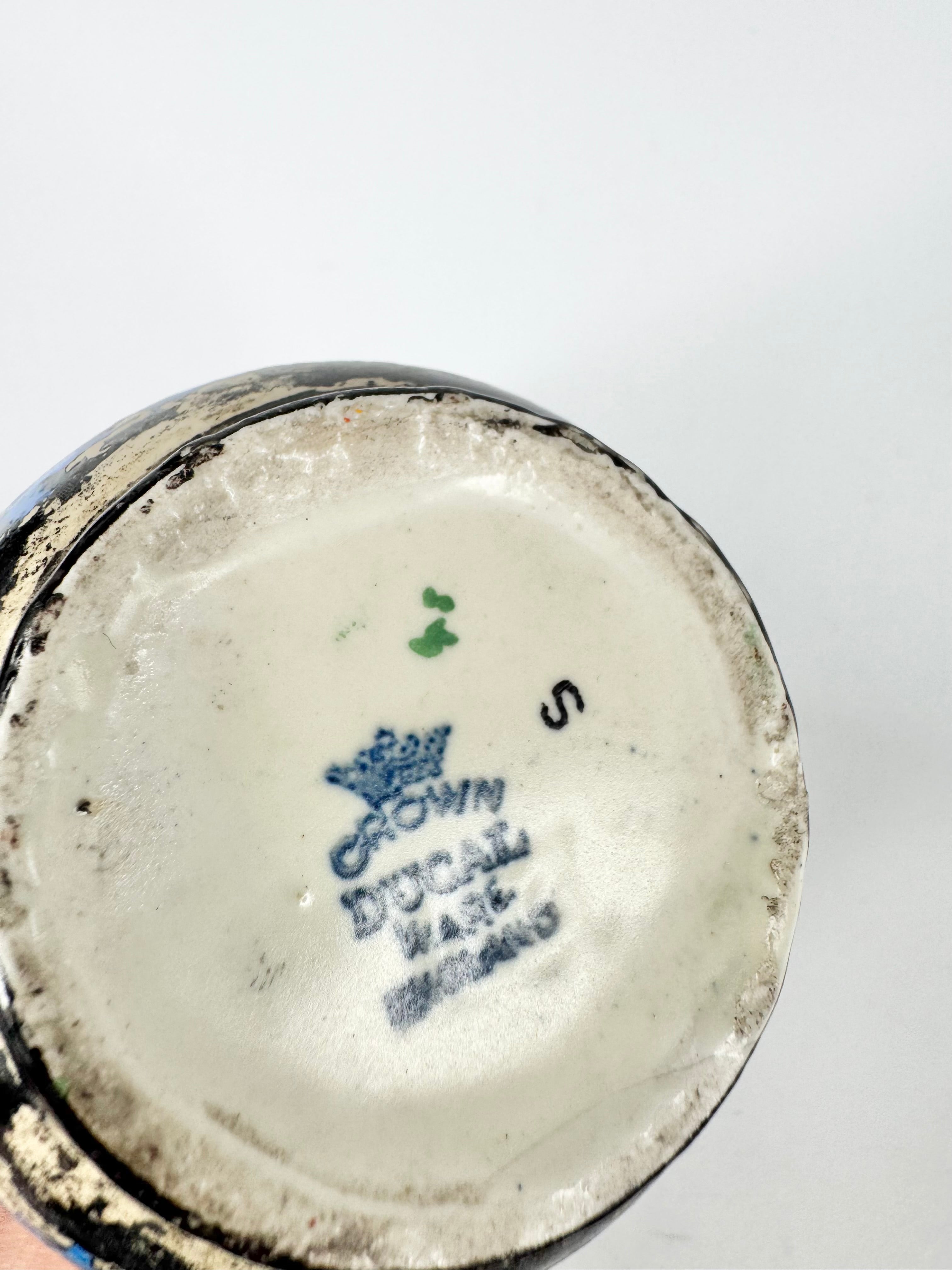 Vintage Crown Ducal Art Deco Hand Painted Tree Vase