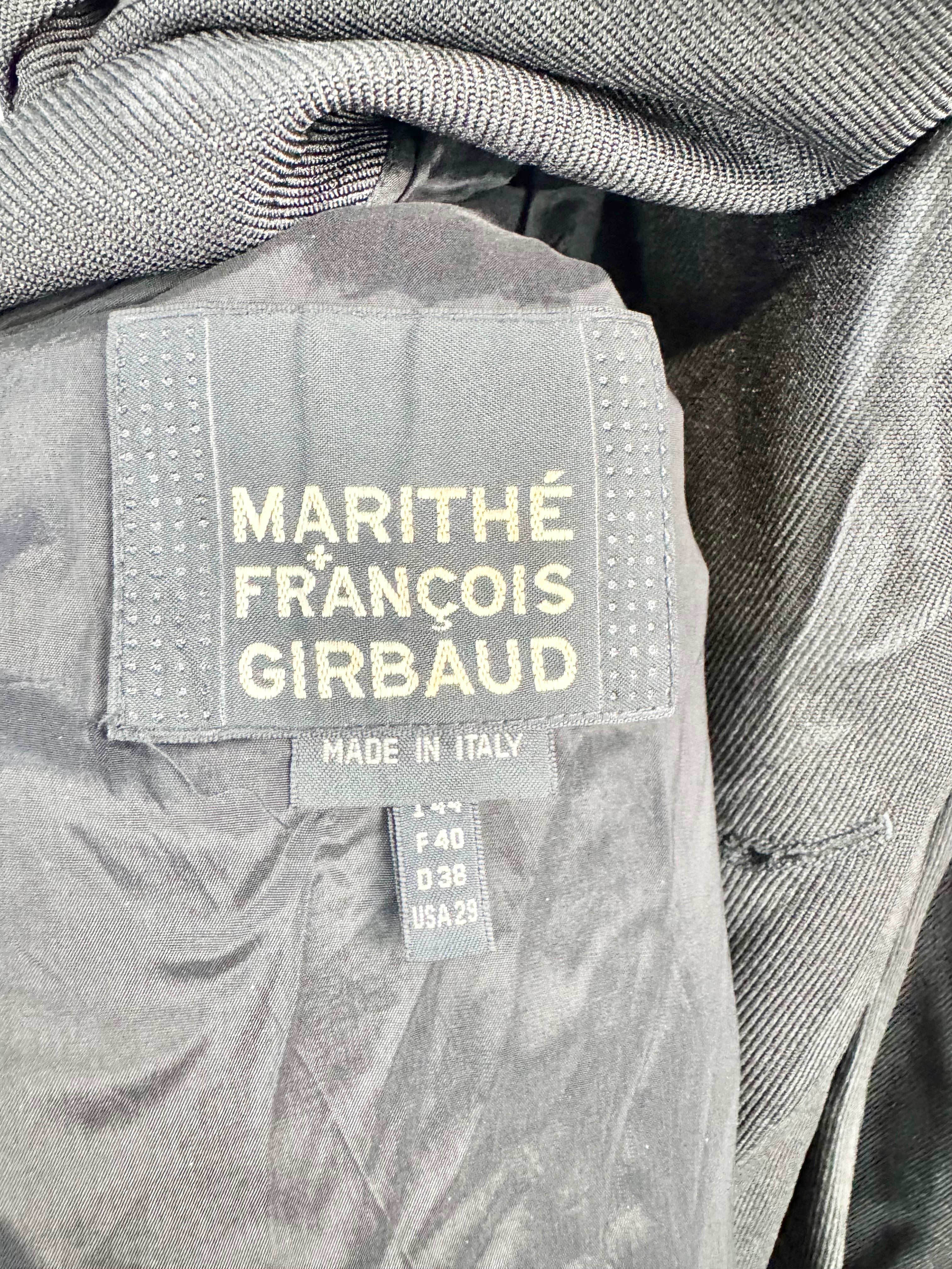 Marithe + Francois Girbaud Black Trench Coat Size - AU12