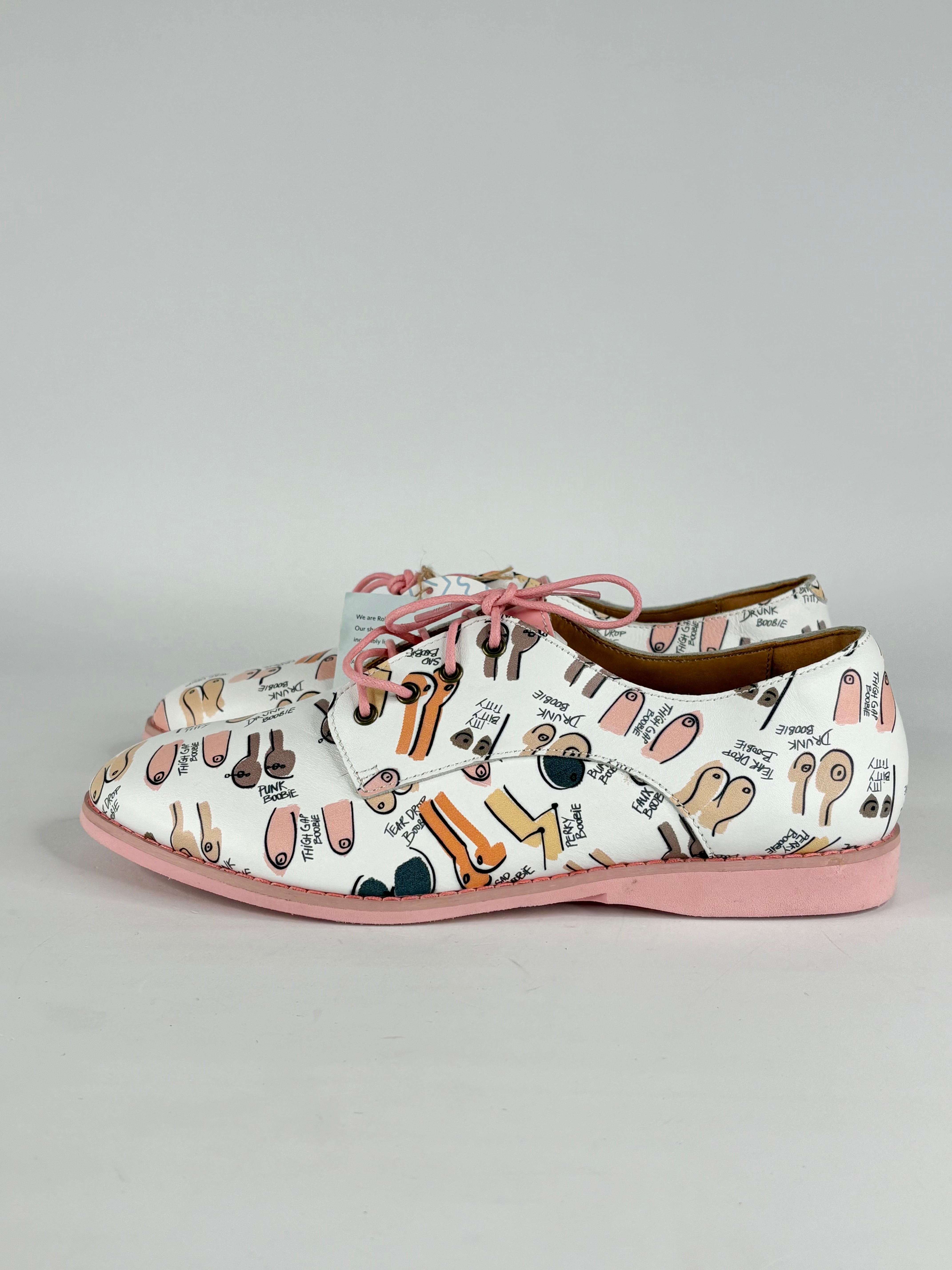 Rollie White Leather Patterned Derby Shoes - EU40