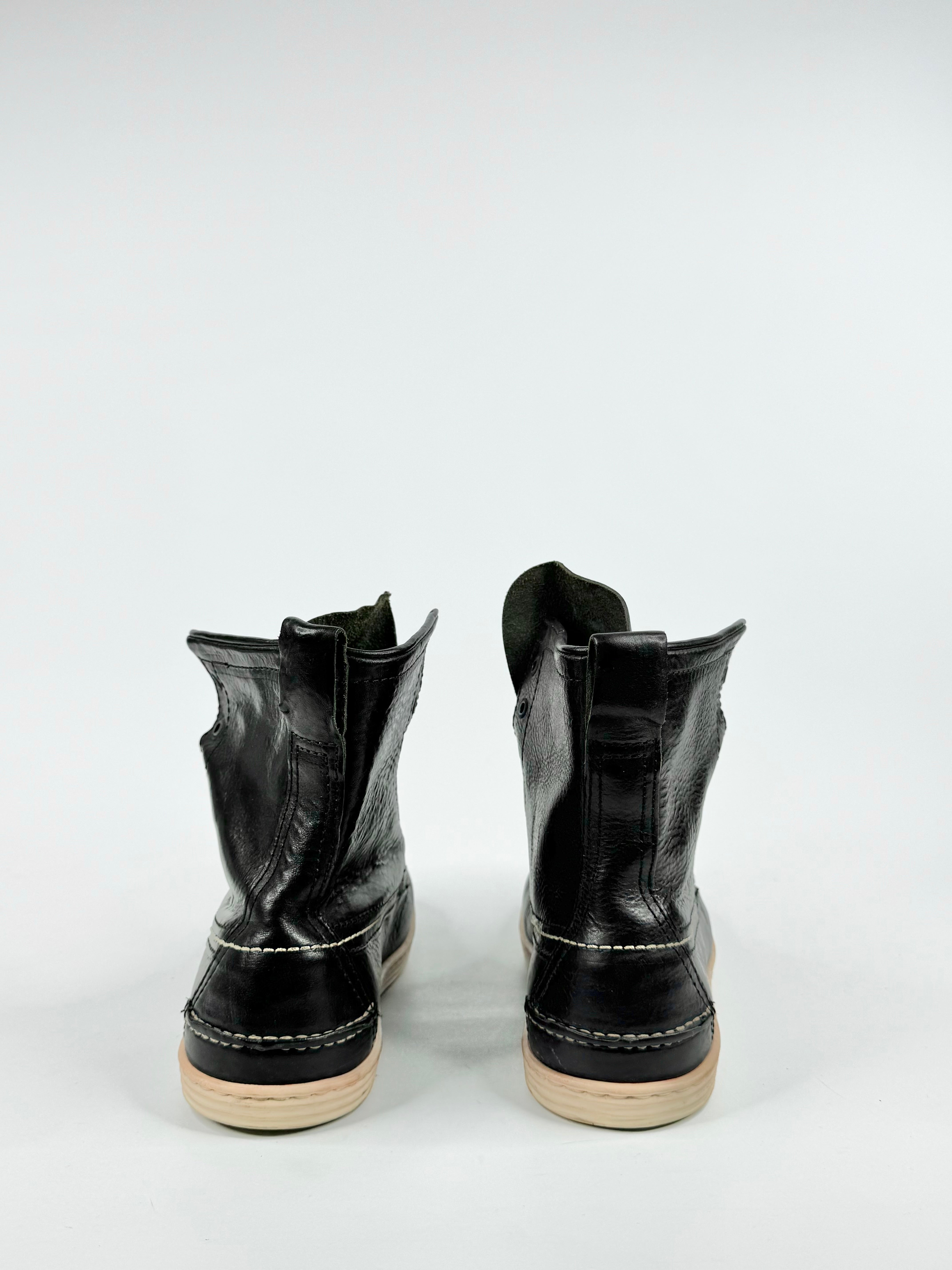 Preventi Black & Cream High Top Leather Boots - EU42
