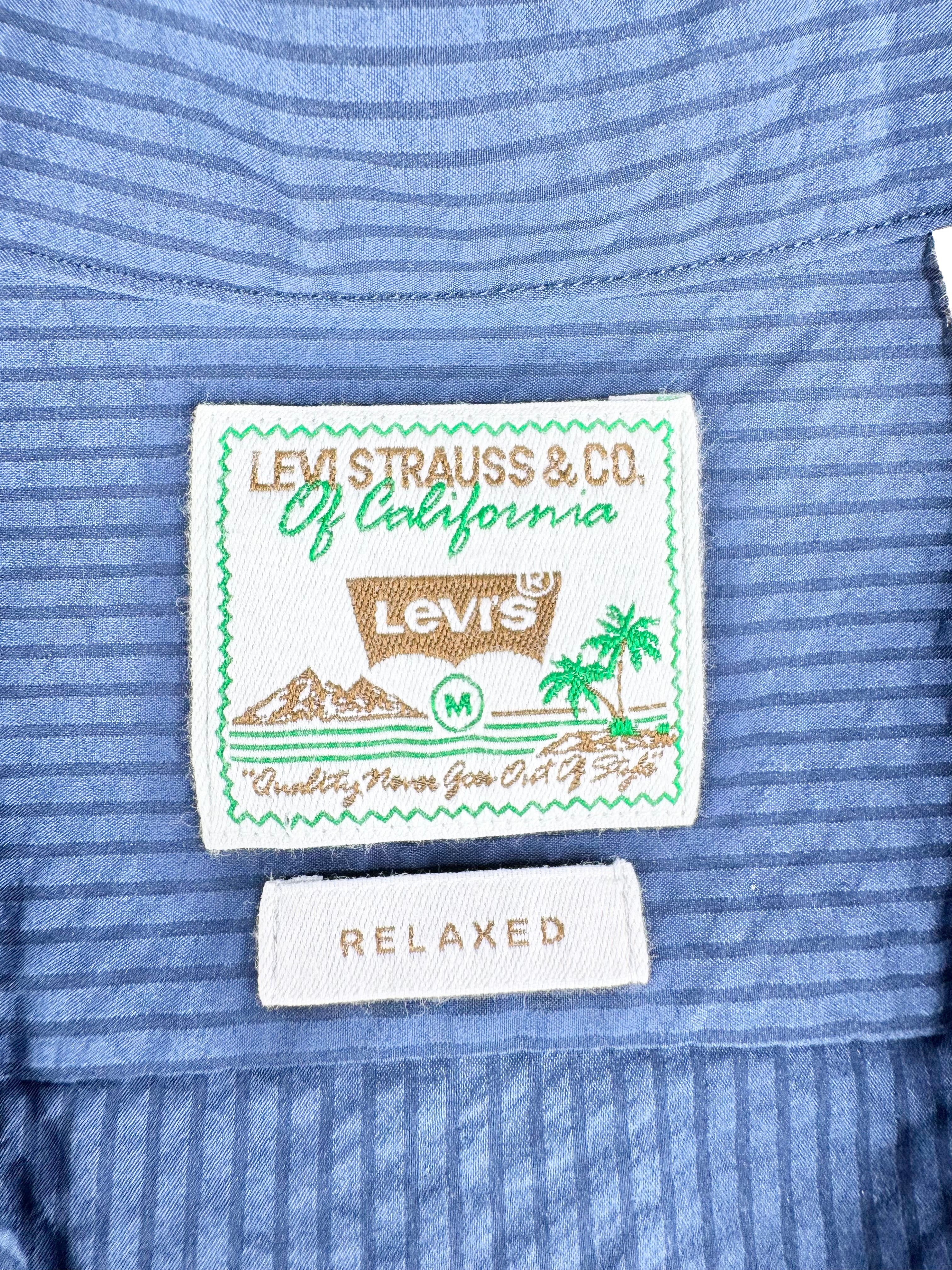 Vintage Levi's Blue Shirt Sleeve Shirt - M