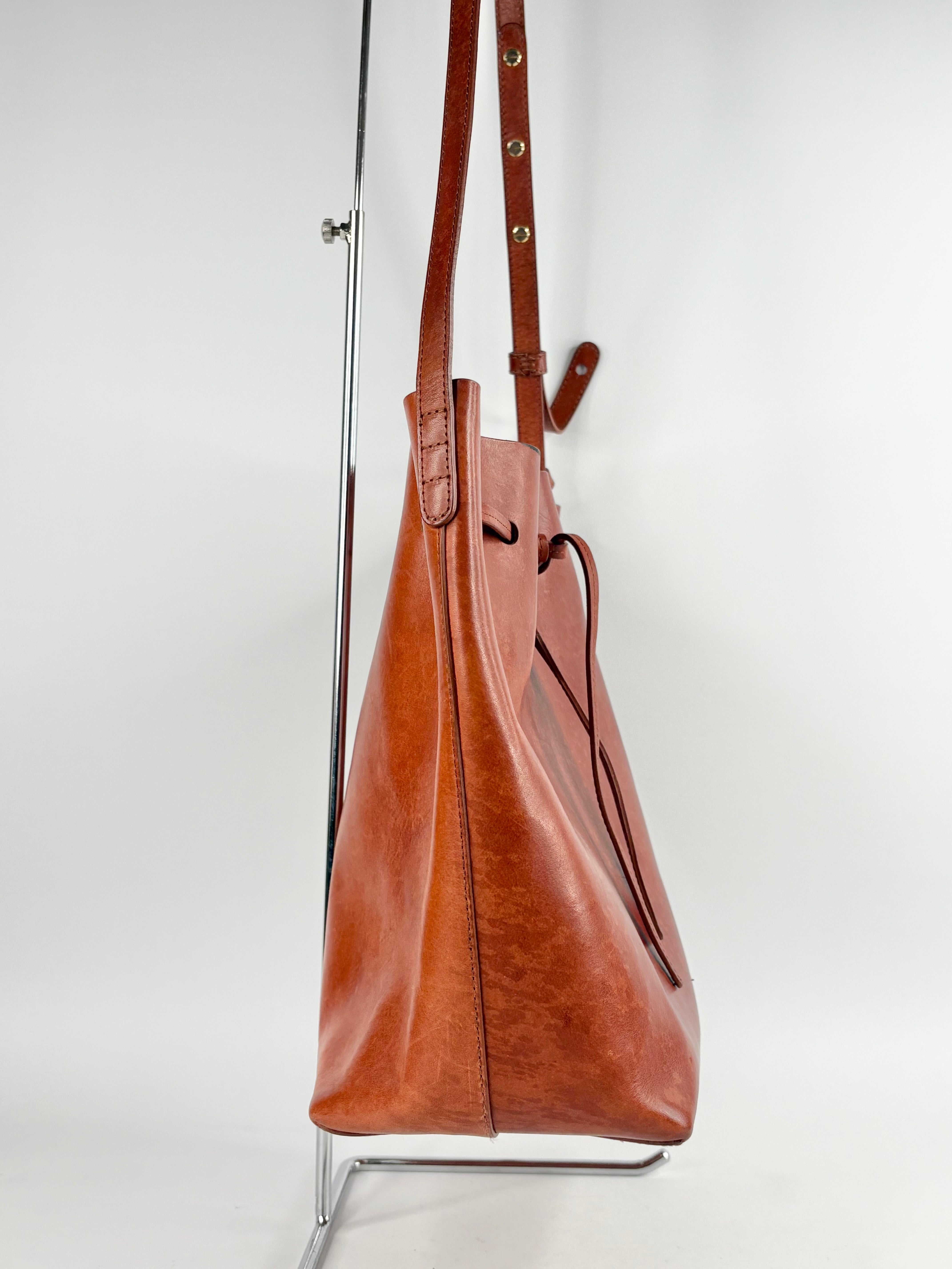 Mansur Gavriel Dark Mahogany Leather Shoulder Bag