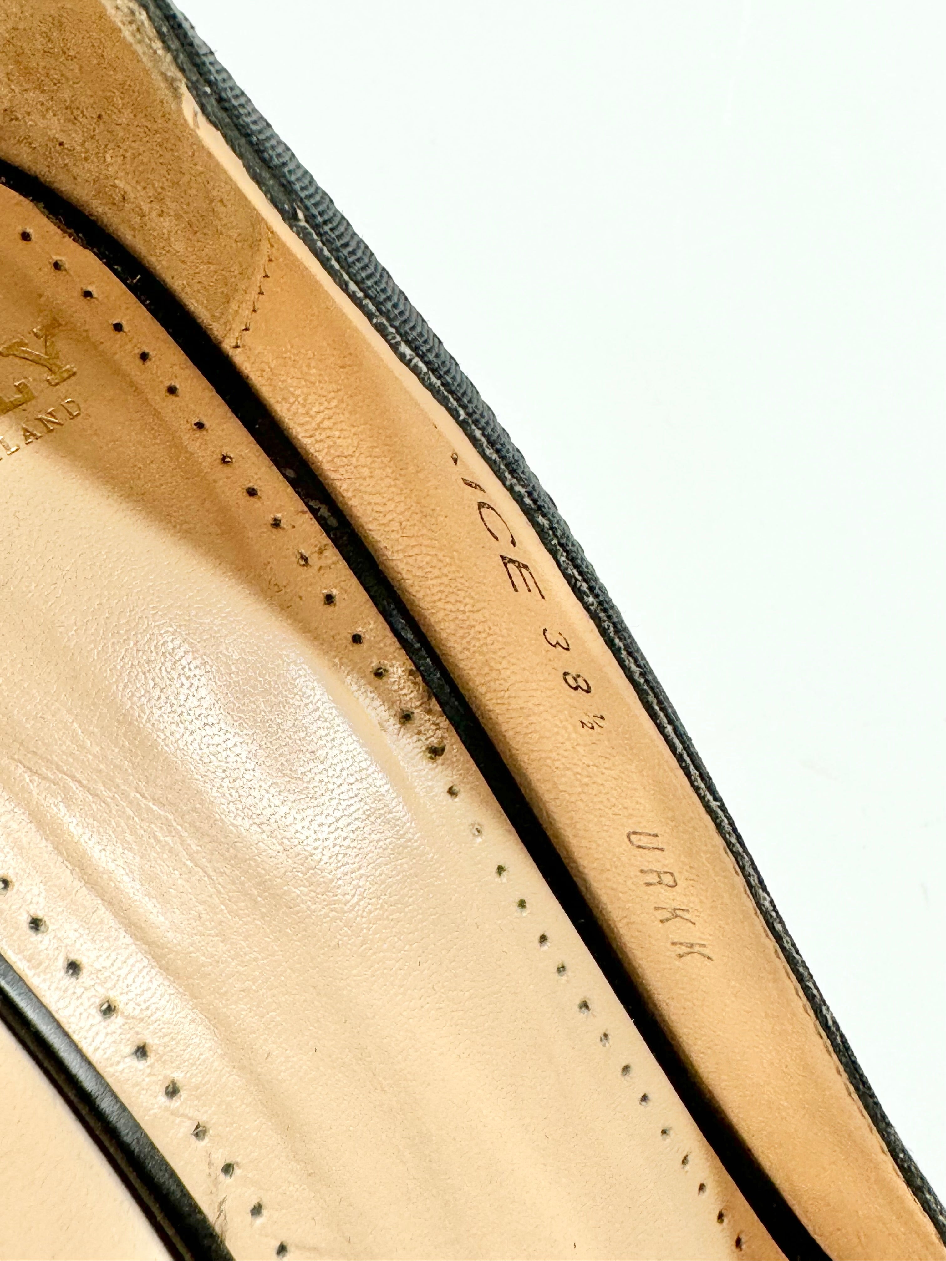 Bally Black 'Patrice' Peep Toe Wedges - EU38.5