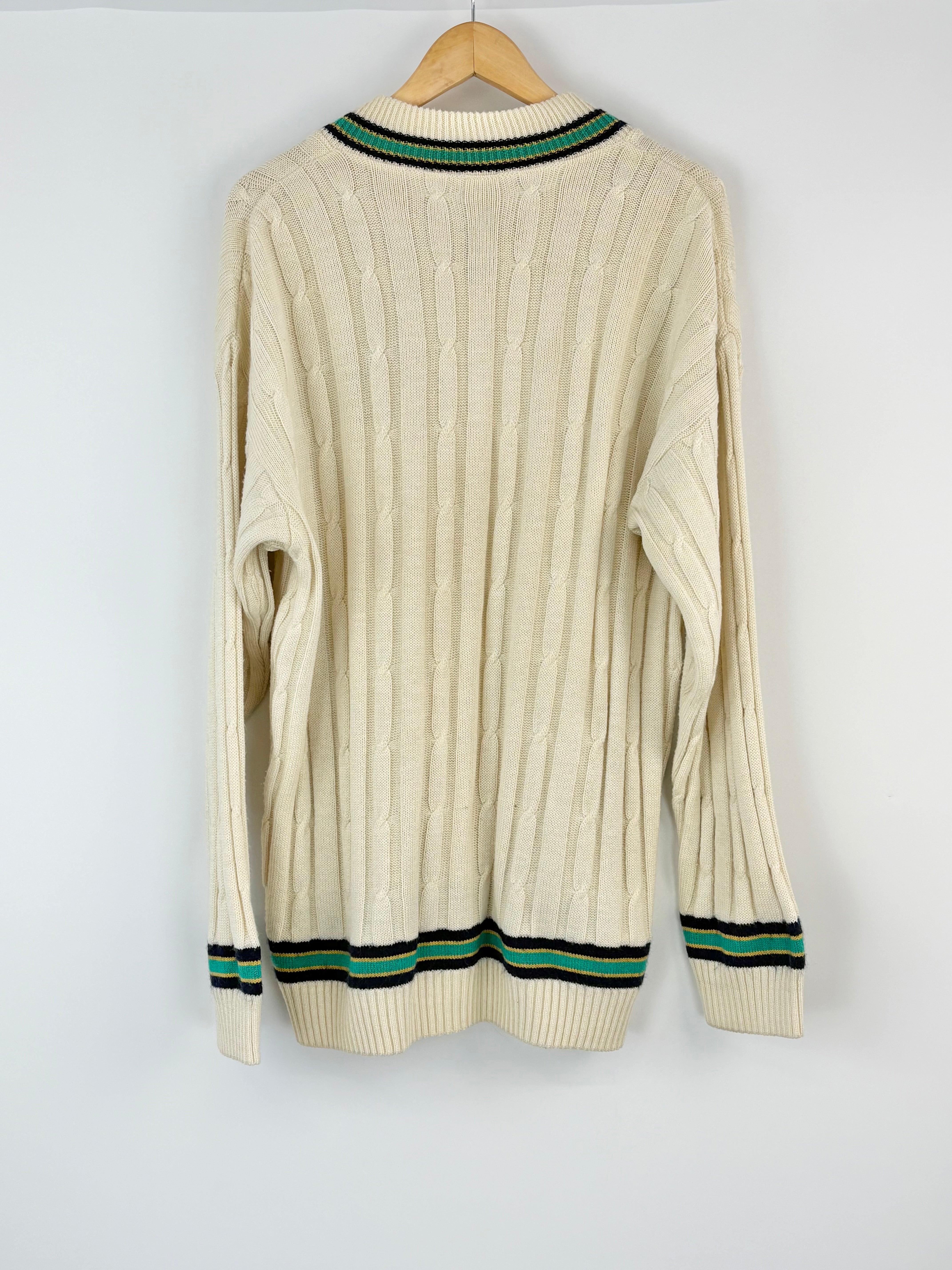 1992 Vintage Centenary Kooyong Tennis Club Cable-Knit Sweater - XL