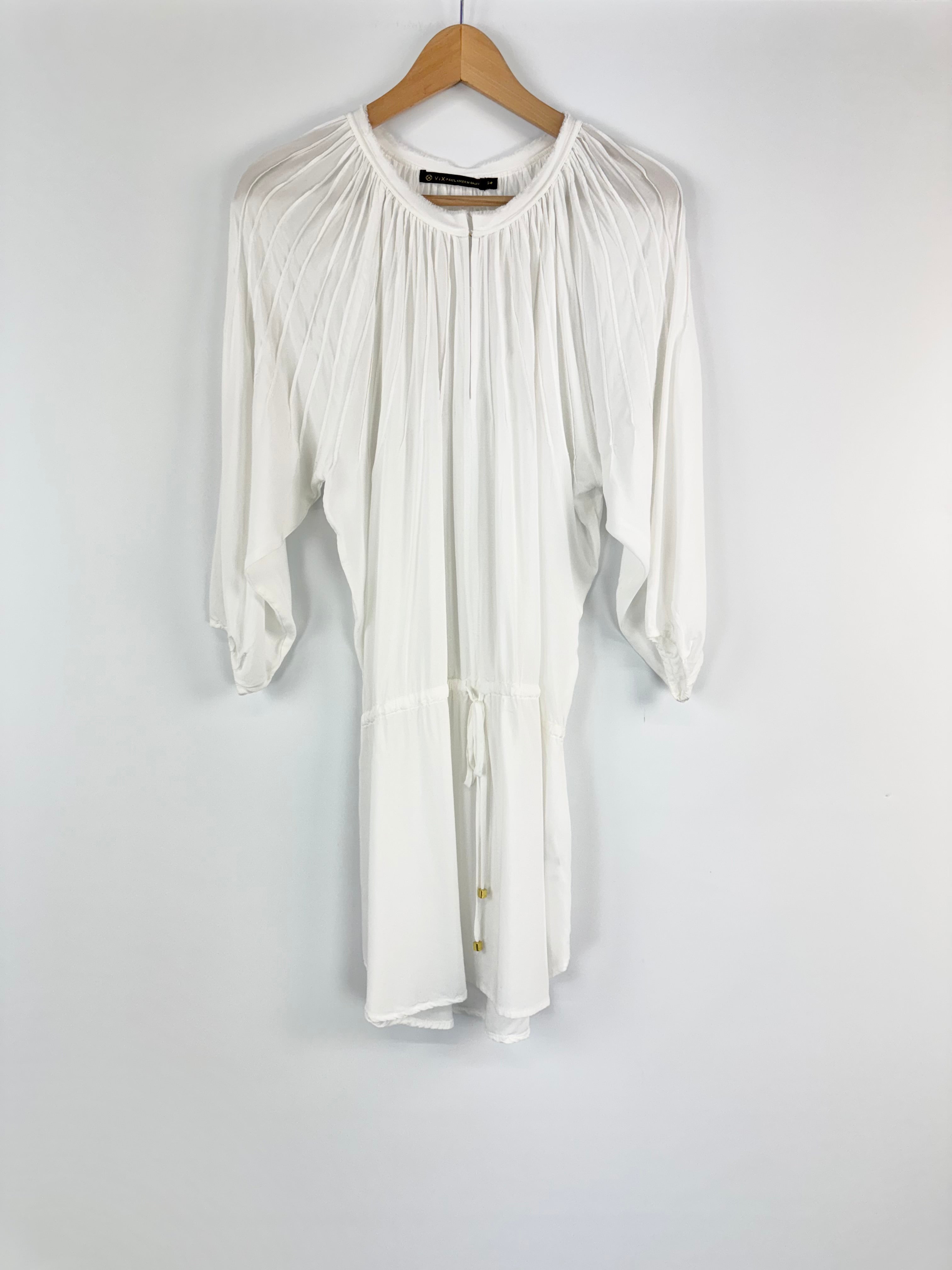 Vix Paula Hermanny White Resort Wear Shirt - AU10/12