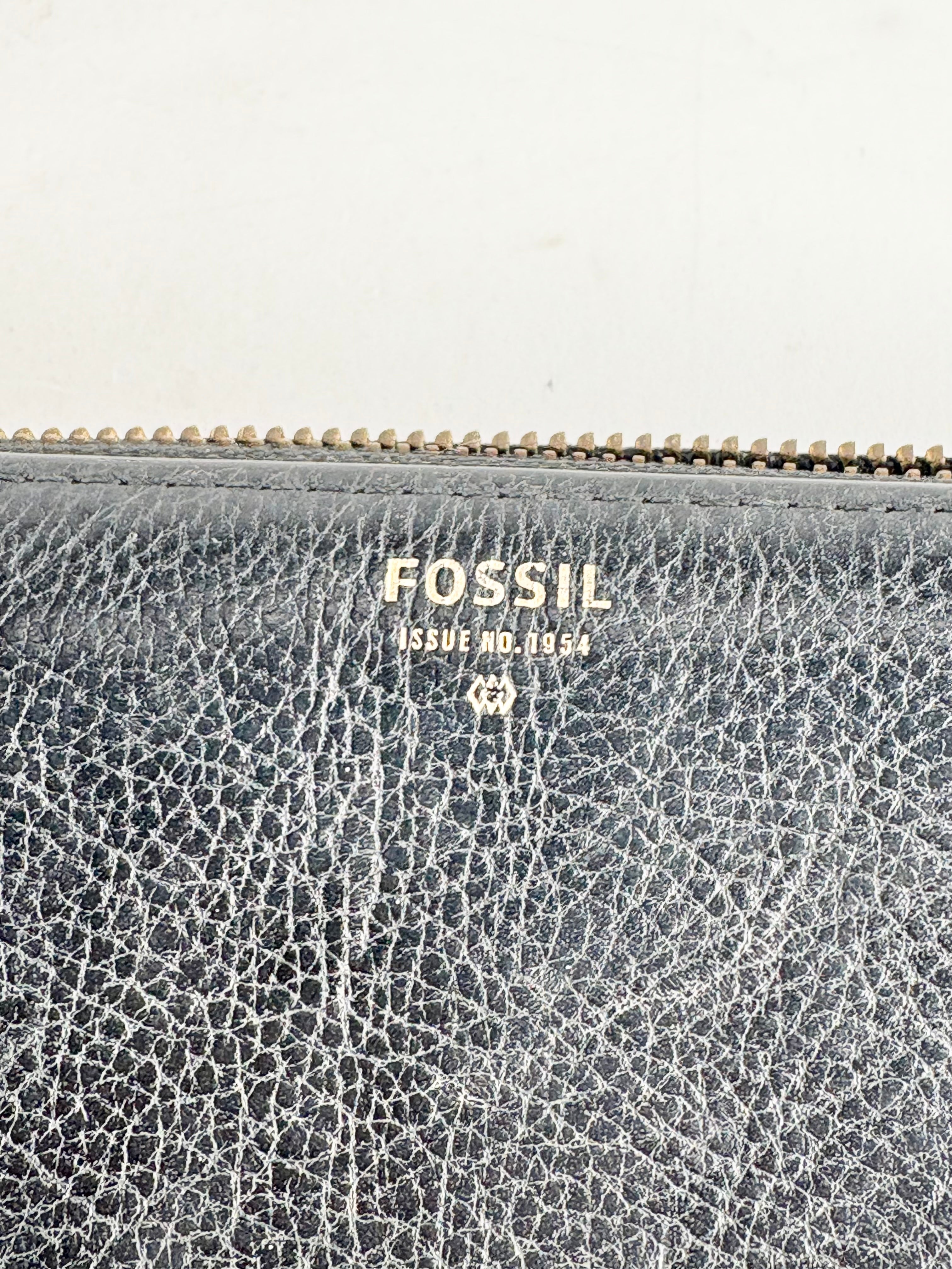 Fossil Black Grained Leather Wallet