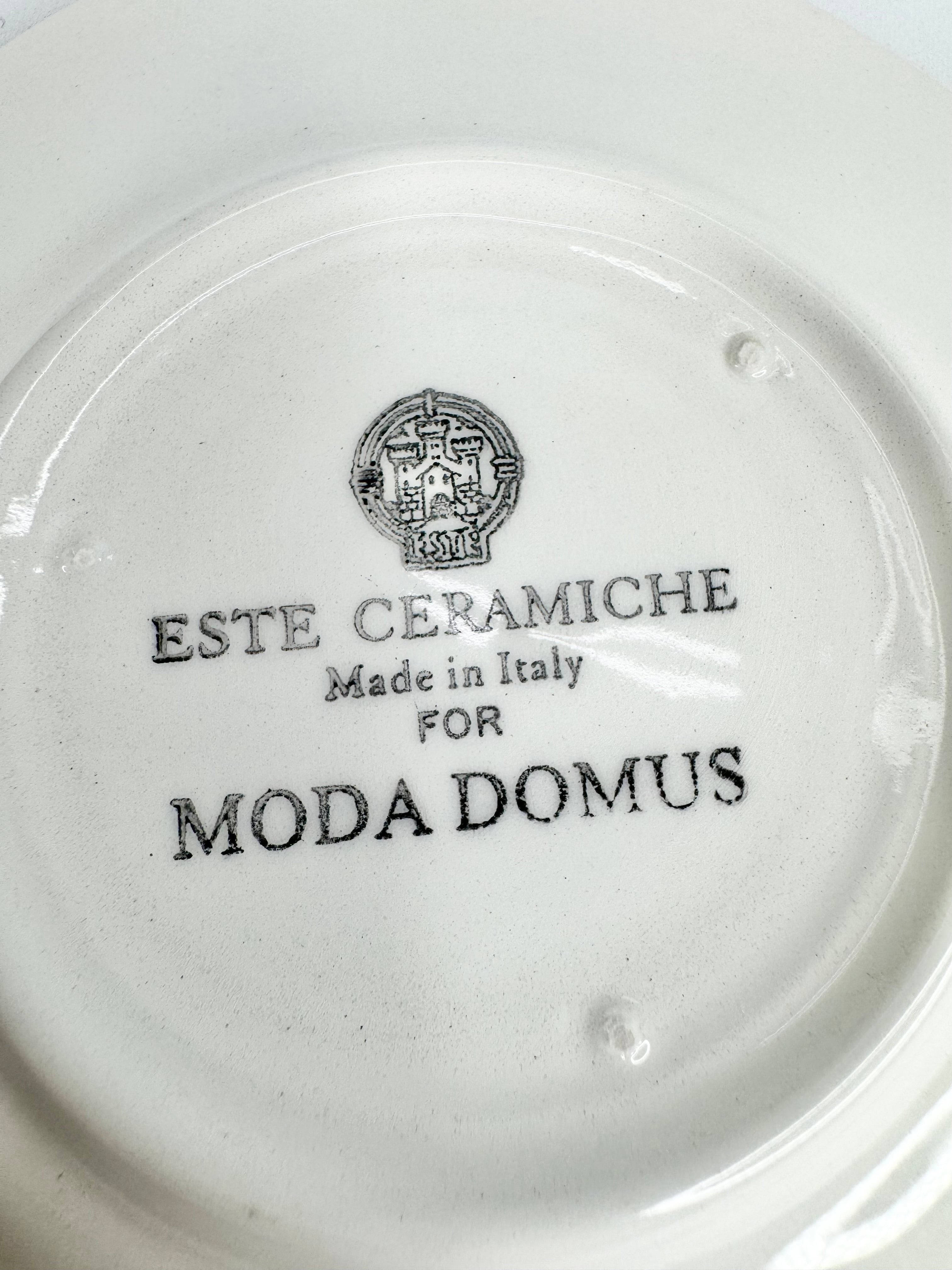 Este Ceramiche for Moda Domus Italian Made Bamboo Pattern Tea Set