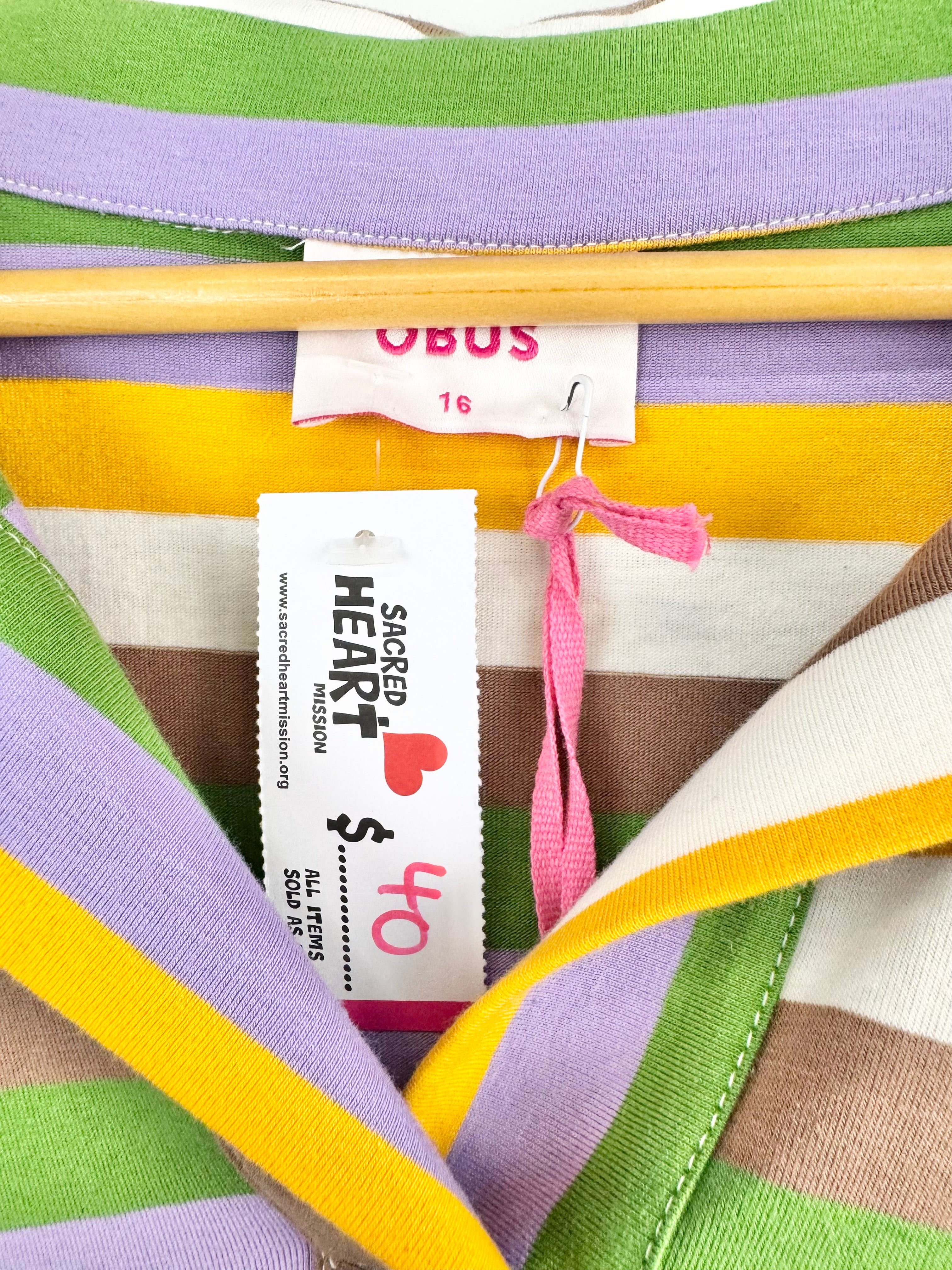 Obus 'Traveller Stripe Polo Dress' NWT - AU16