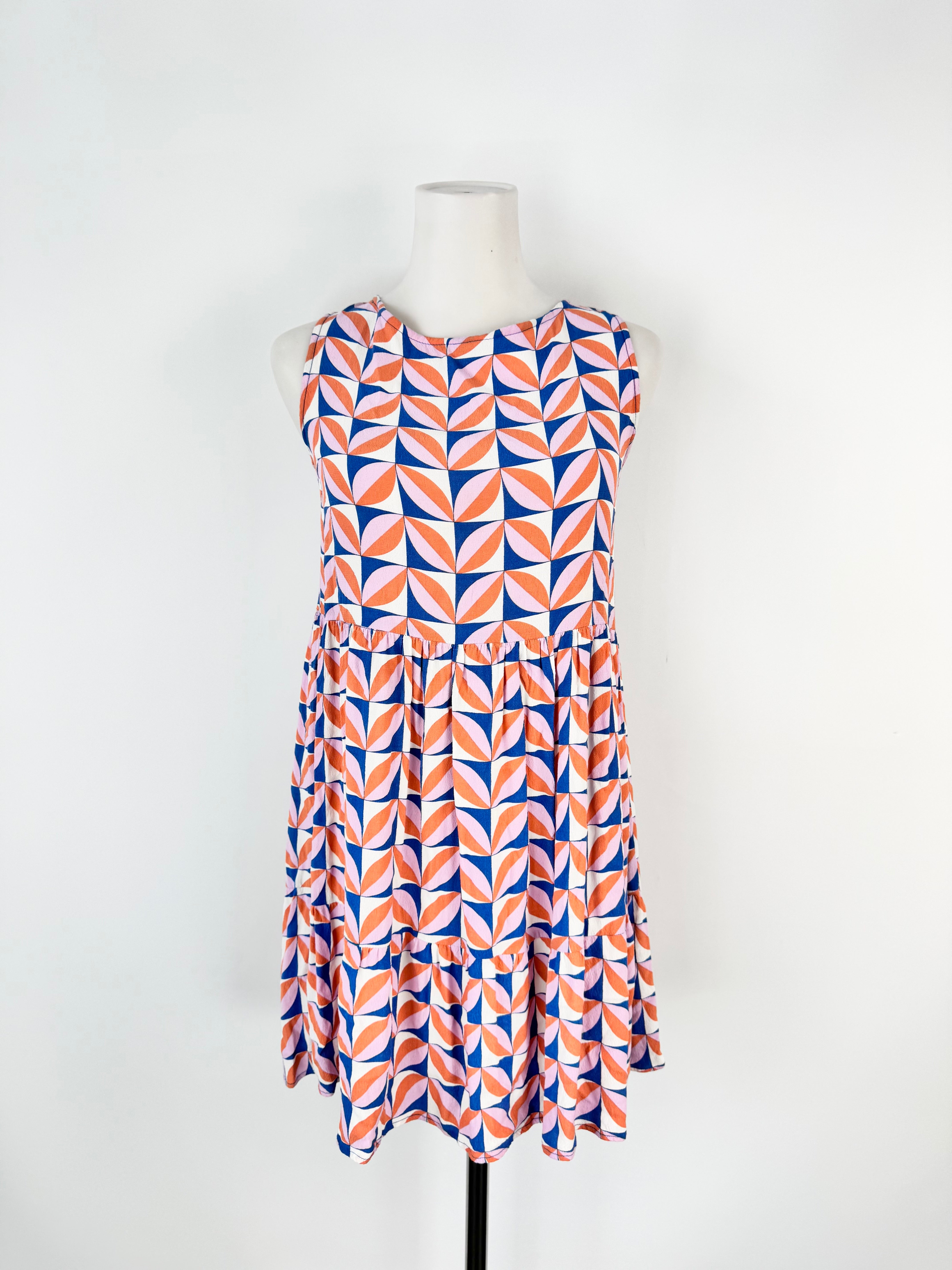 Mister Zimi Geometric Patterned Oversized Sleeveless Dress - AU6