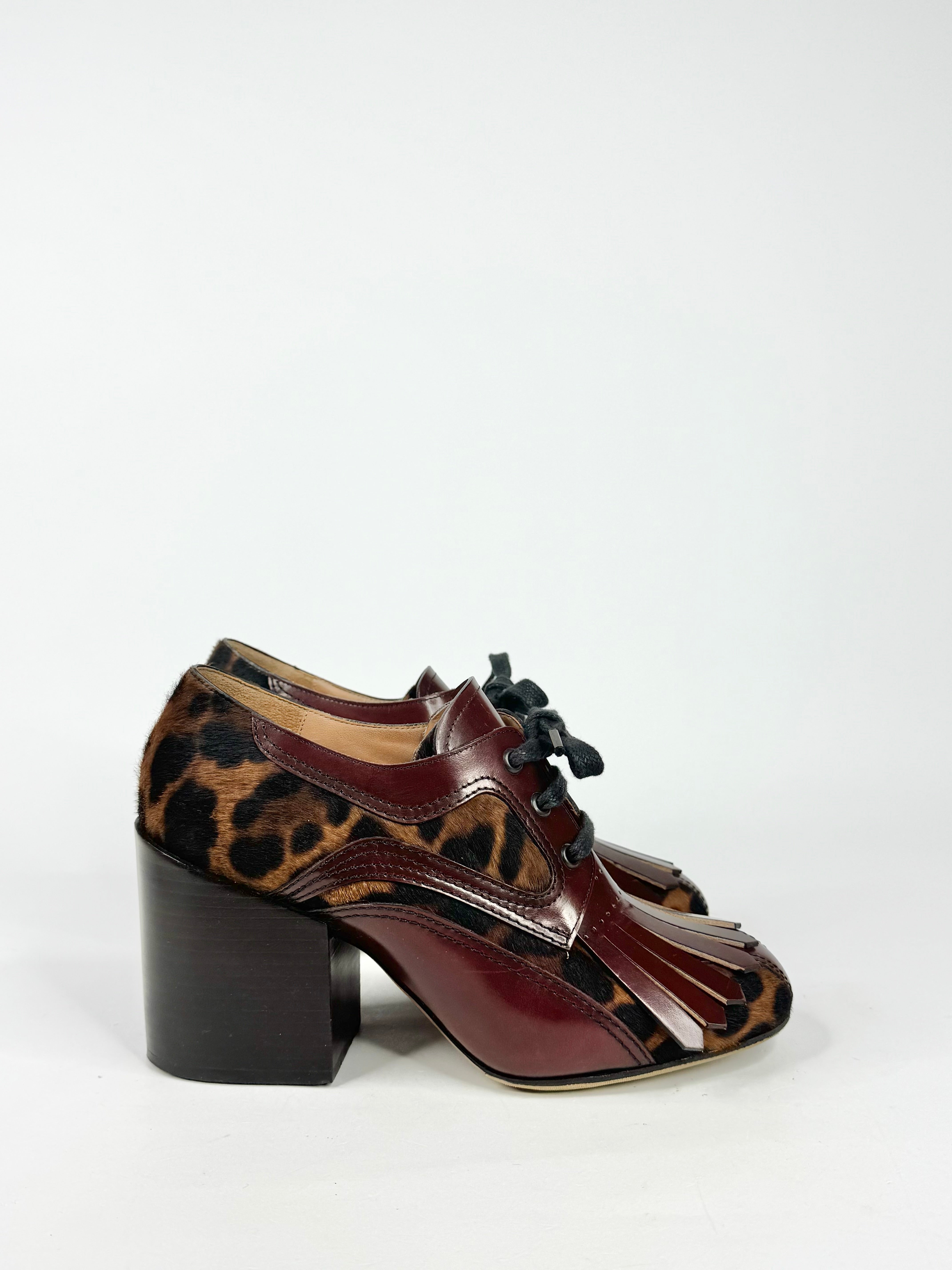 Dries van Noten Leopard Print Heeled Loafer - EU39.5