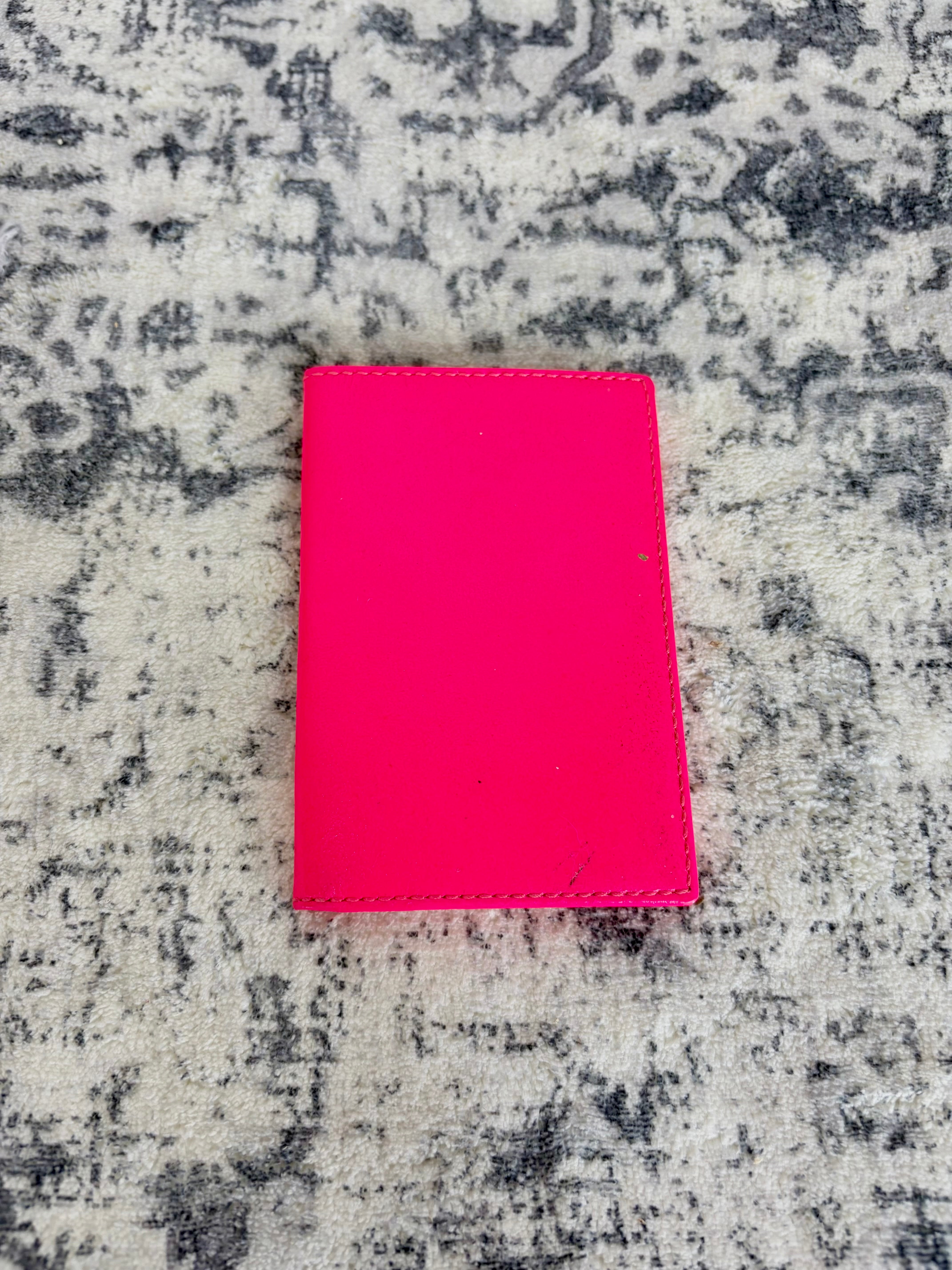 Comme des Garçons Super Fluo Neon Pink Folded Wallet
